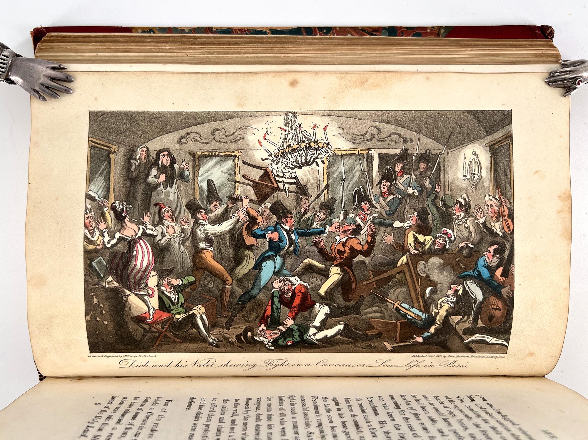 Life in Paris – ILLUSTRATED by George Cruikshank, text by David Carey - 1822 In Excellent Condition For Sale In Middletown, NY