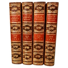Life of Cardinal Wolsey in 4 Full Calf Bound Volumes by J. Grove London 1748