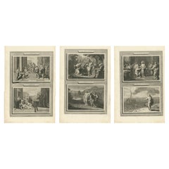 Leben Christi und der Apostel - Sechs Szenen aus dem Evangelium, Mortier Stiche um 1700