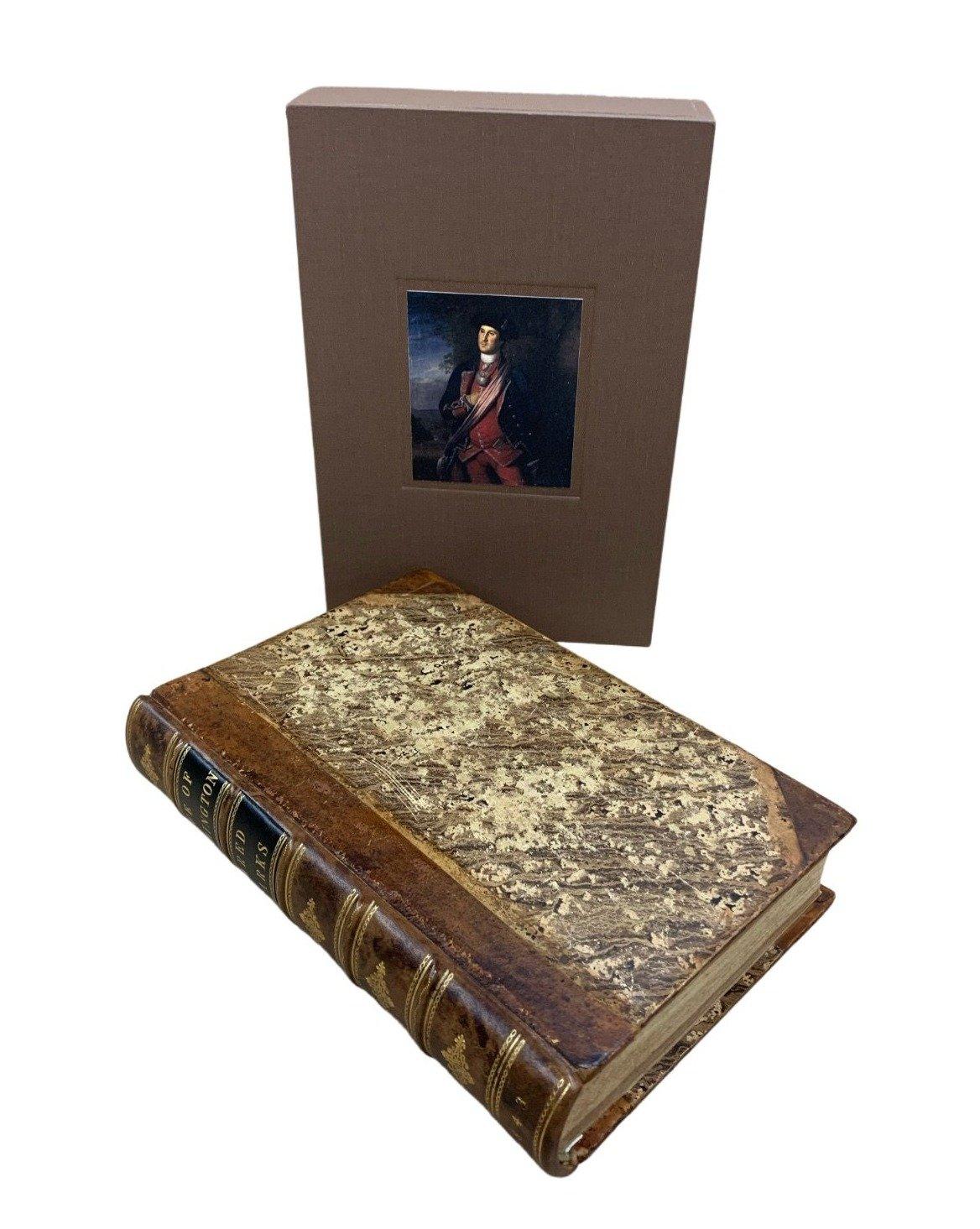 Sparks, Jared. The Life of George Washington. Boston: Tappan and Dennet, 1843. Later printing. Octavo. In contemporary boards, professionally rebacked, and tooled in period style, with new archival brown cloth slipcase.

Presented is a later 1843