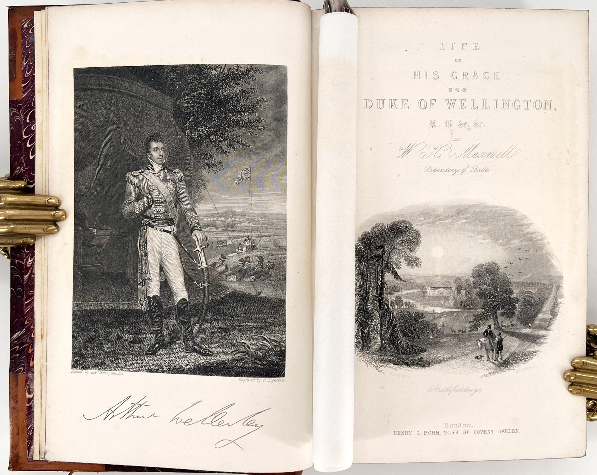 Vie de Son Excellence le duc de Wellington par William Hamilton Maxwell - 3 volumes Bon état - En vente à Middletown, NY