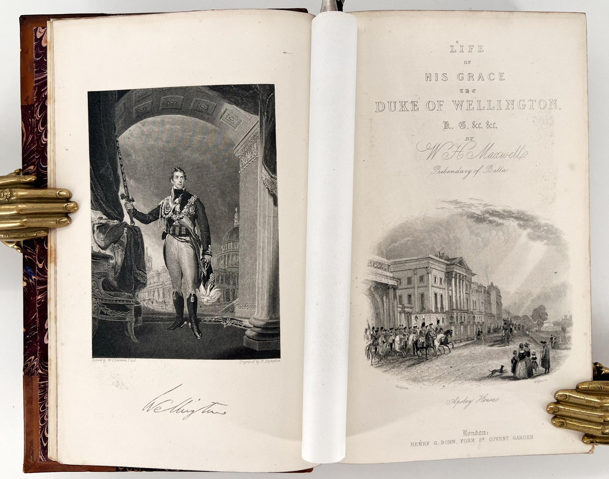 Cuir Vie de Son Excellence le duc de Wellington par William Hamilton Maxwell - 3 volumes en vente