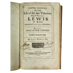 Life of the Late King of France Lewis XIII by James Howell 1st Edition, 1646