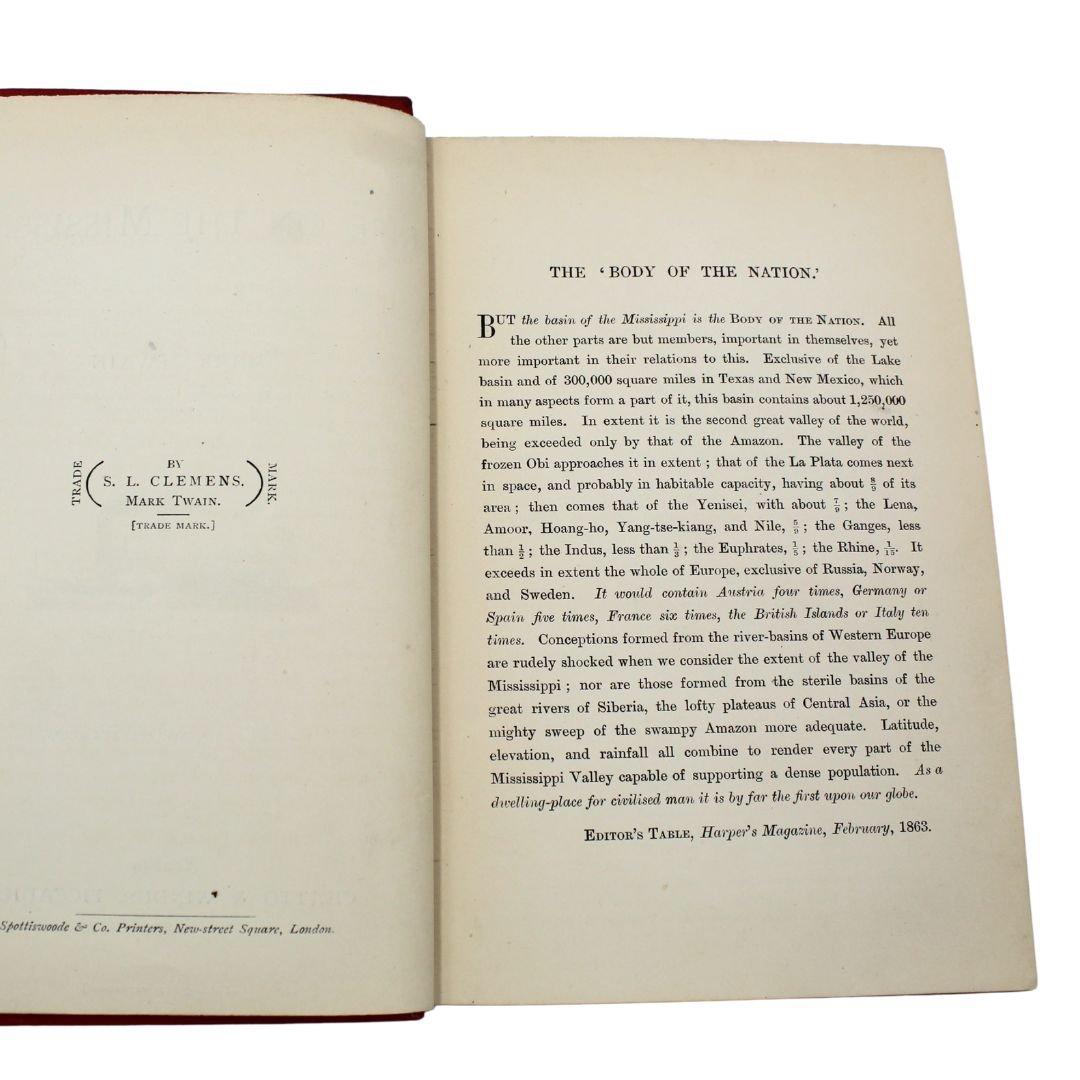 Life on the Mississippi de Mark Twain, première édition britannique, planches originales, 1883 en vente 2