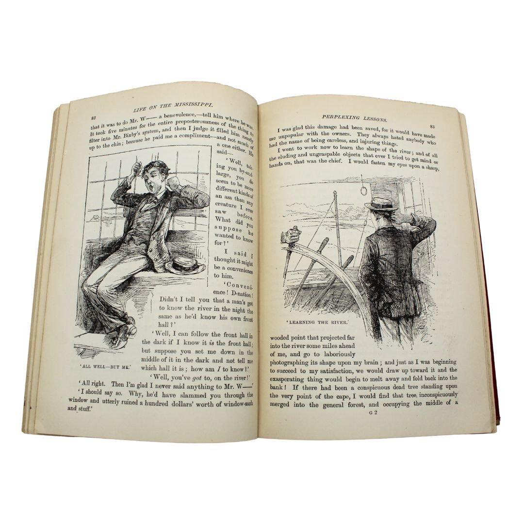 Life on the Mississippi de Mark Twain, première édition britannique, planches originales, 1883 en vente 3