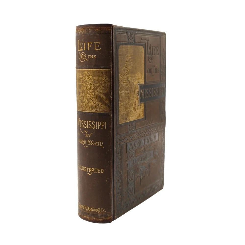 American Life on the Mississippi by Mark Twain, First US Edition, Second State, 1883