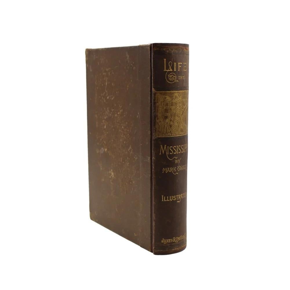 Life on the Mississippi by Mark Twain, First US Edition, Second State, 1883 In Good Condition In Colorado Springs, CO