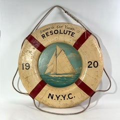Life Ring Showing America's Cup Yacht Resolute