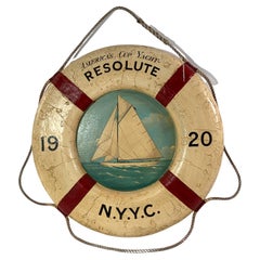 Life Ring Showing America
s Cup Yacht Resolute