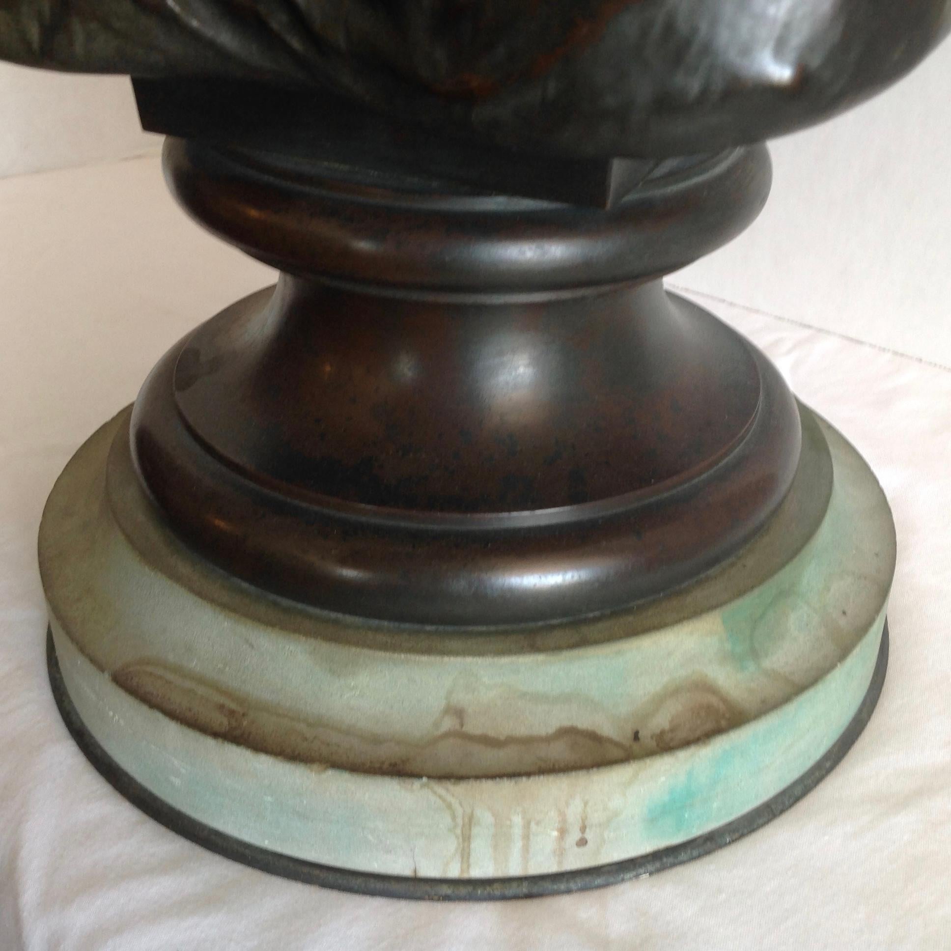 Life Size 19th Century Bronze Bust by H Dumaige For Sale 8