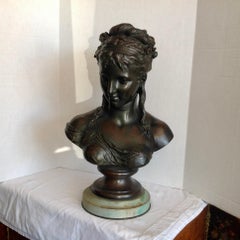 Life Size 19th Century Bronze Bust by H Dumaige