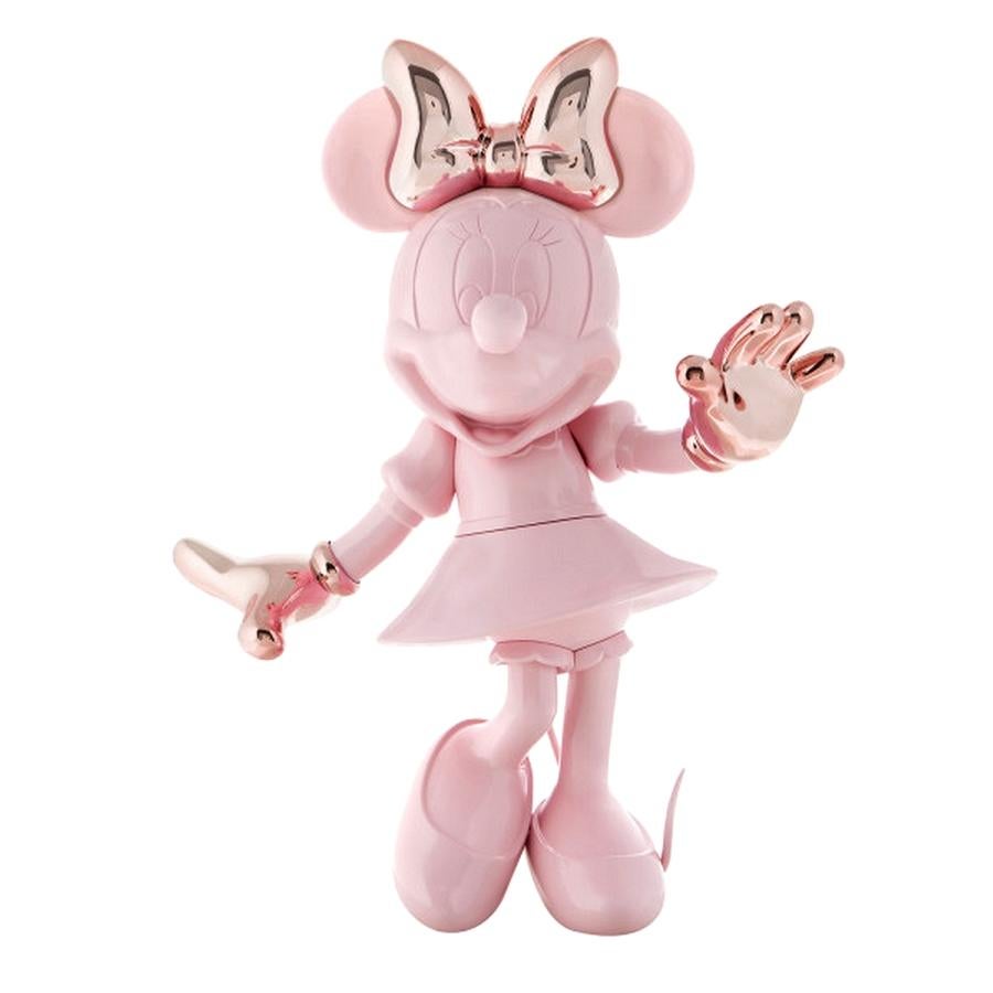 In Stock in Los Angeles, Life-Size 4.6 Ft Tall Glossy Pink Minnie, Pop Sculpture In New Condition In Beverly Hills, CA