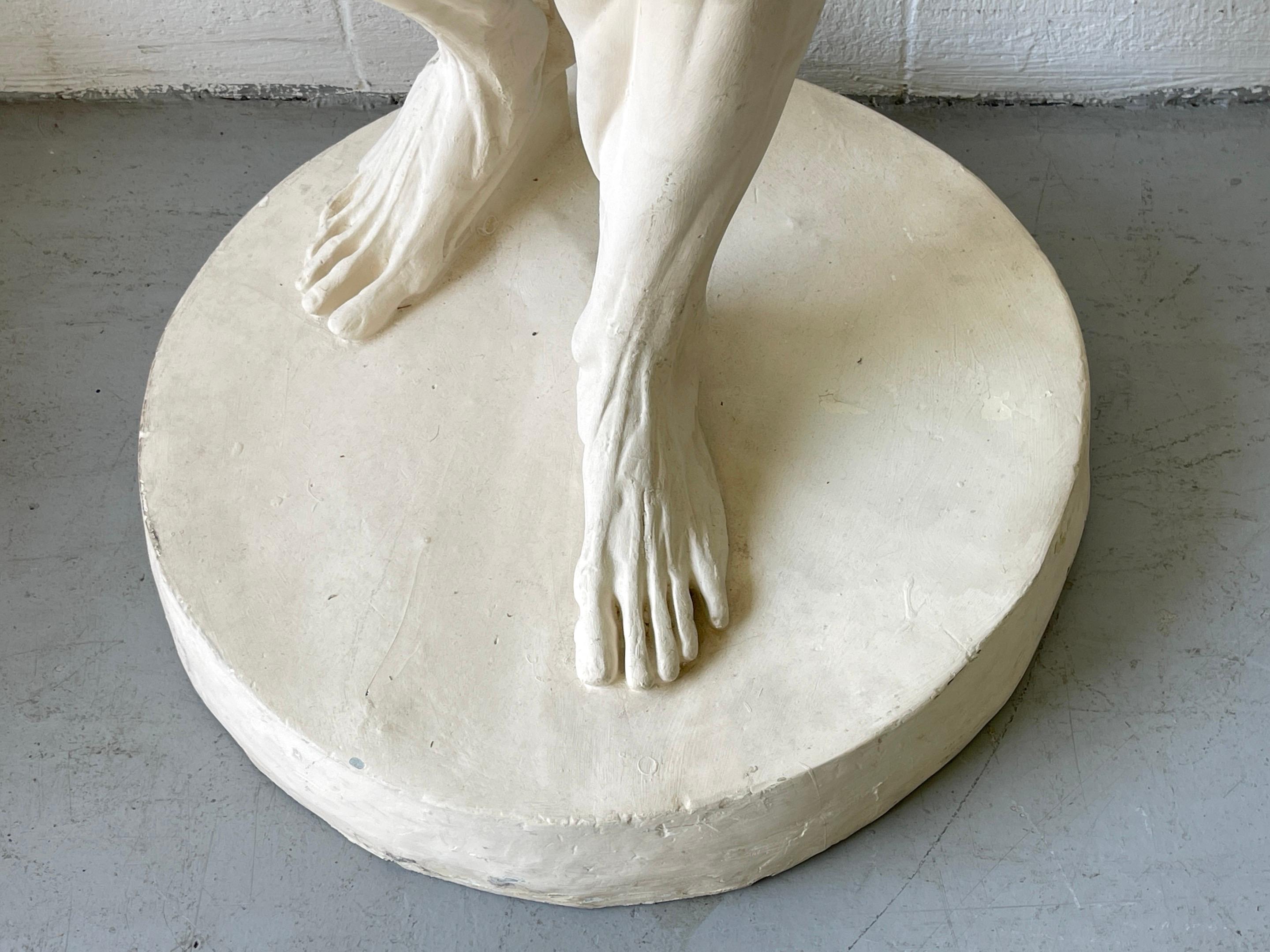 Néoclassique Étude anatomique grandeur nature d'un L'ecorche masculin évasé d'après Jean-Antoine Houdon en vente