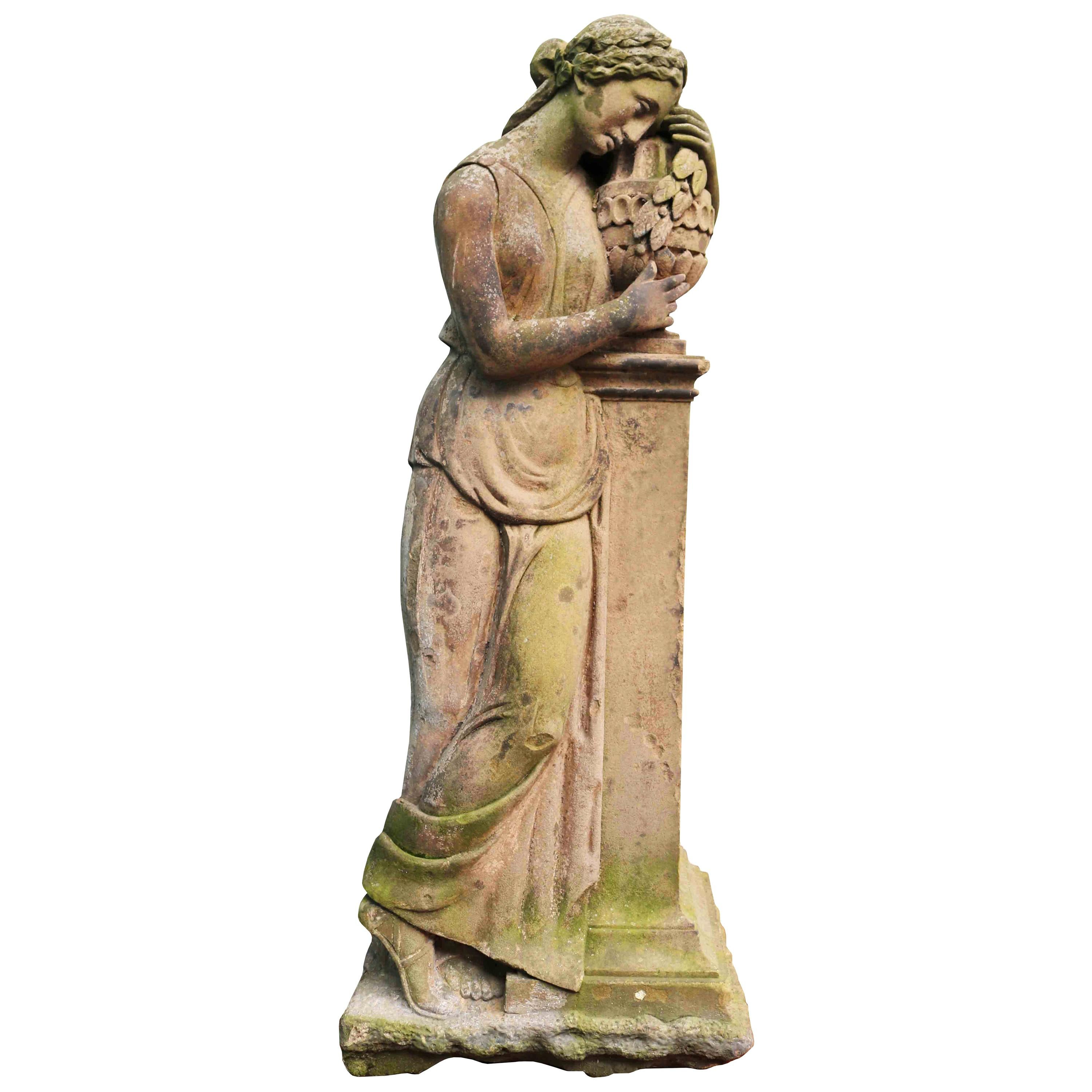 Lebensgroße antike klassische Steinstatue