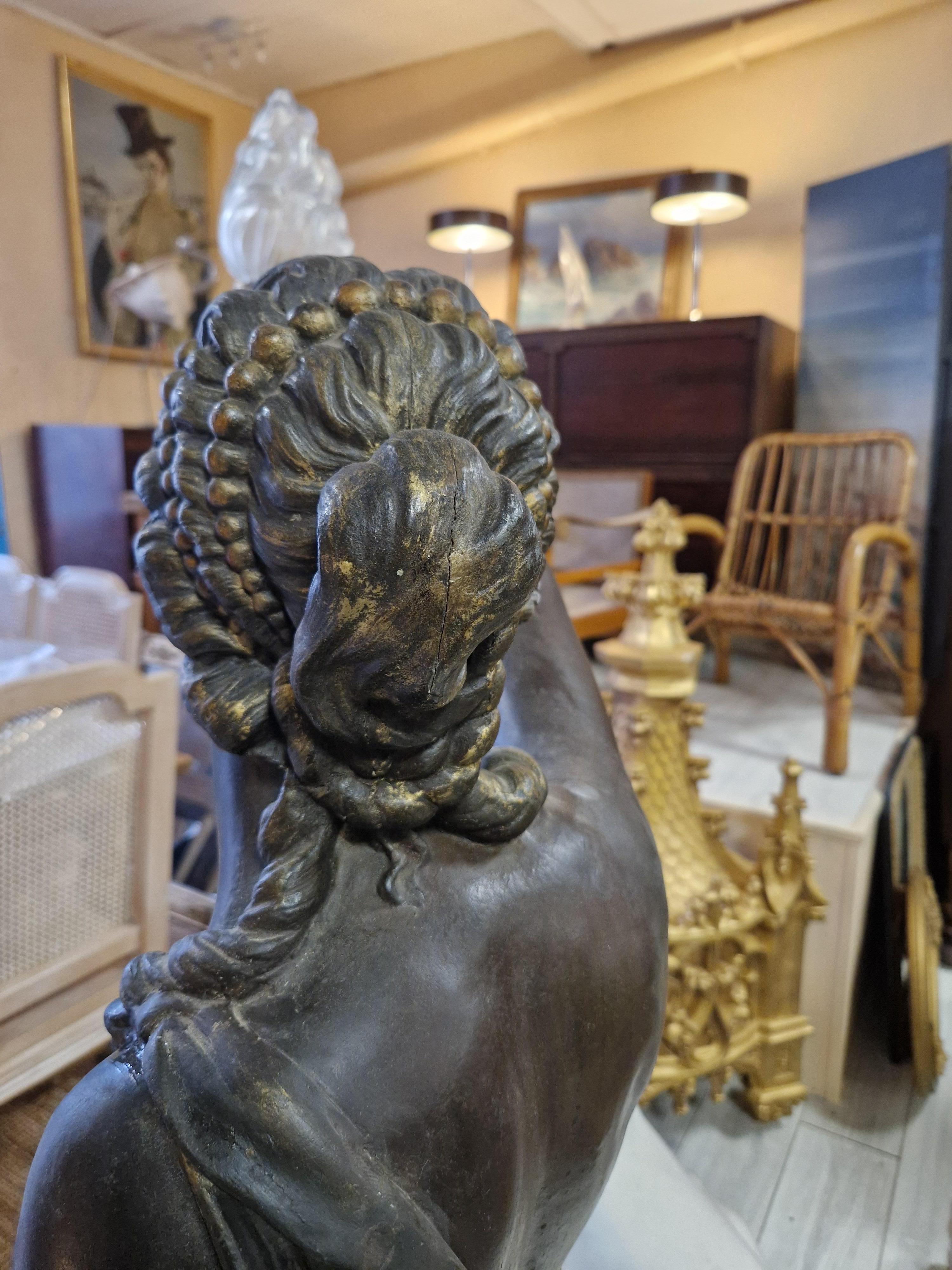 Lampada da terra antica Liberty a grandezza naturale in spelter In condizioni buone in vendita a Buxton, GB
