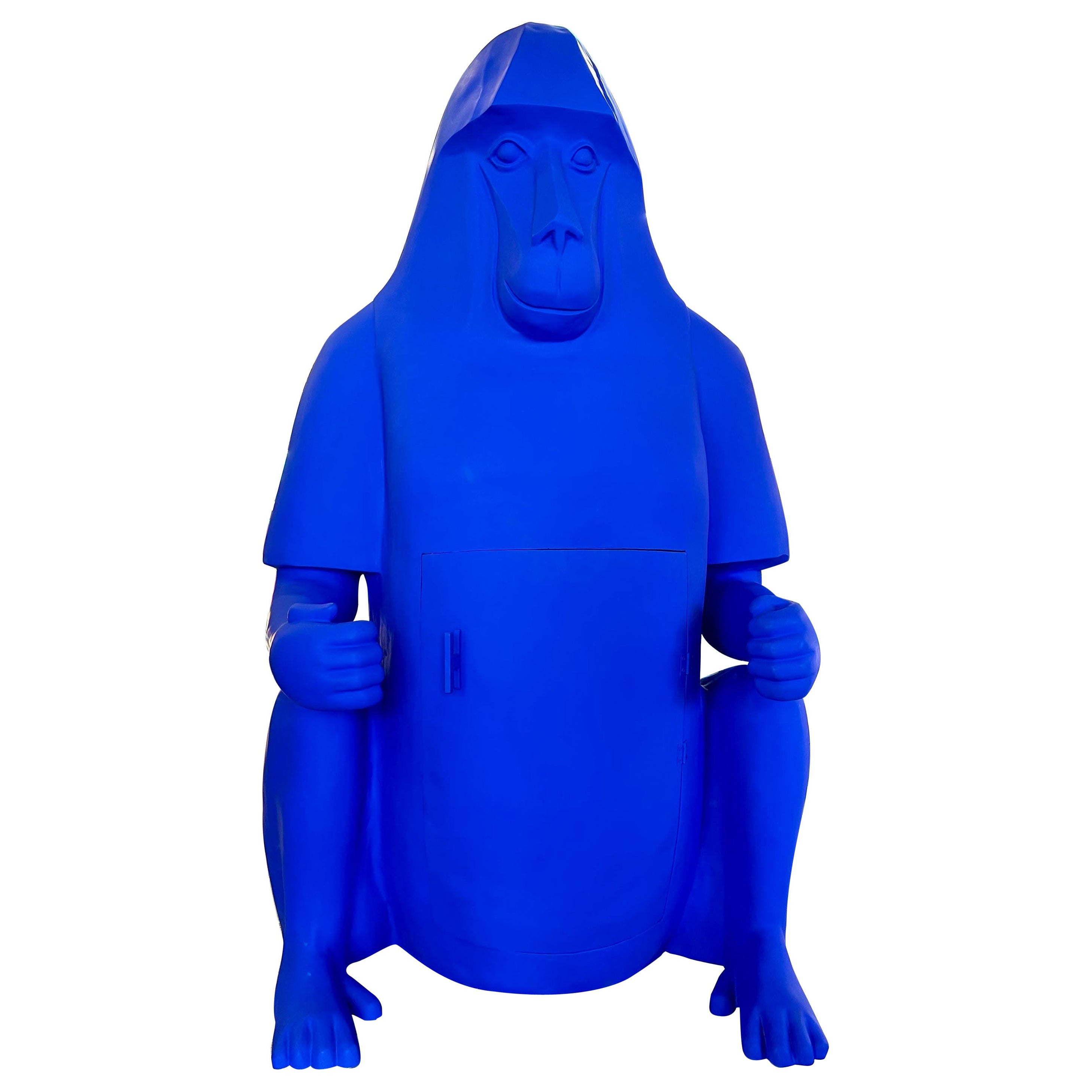 Lalanne Style Life Size Ape Shaped Dry Bar in blu vibrante in vendita