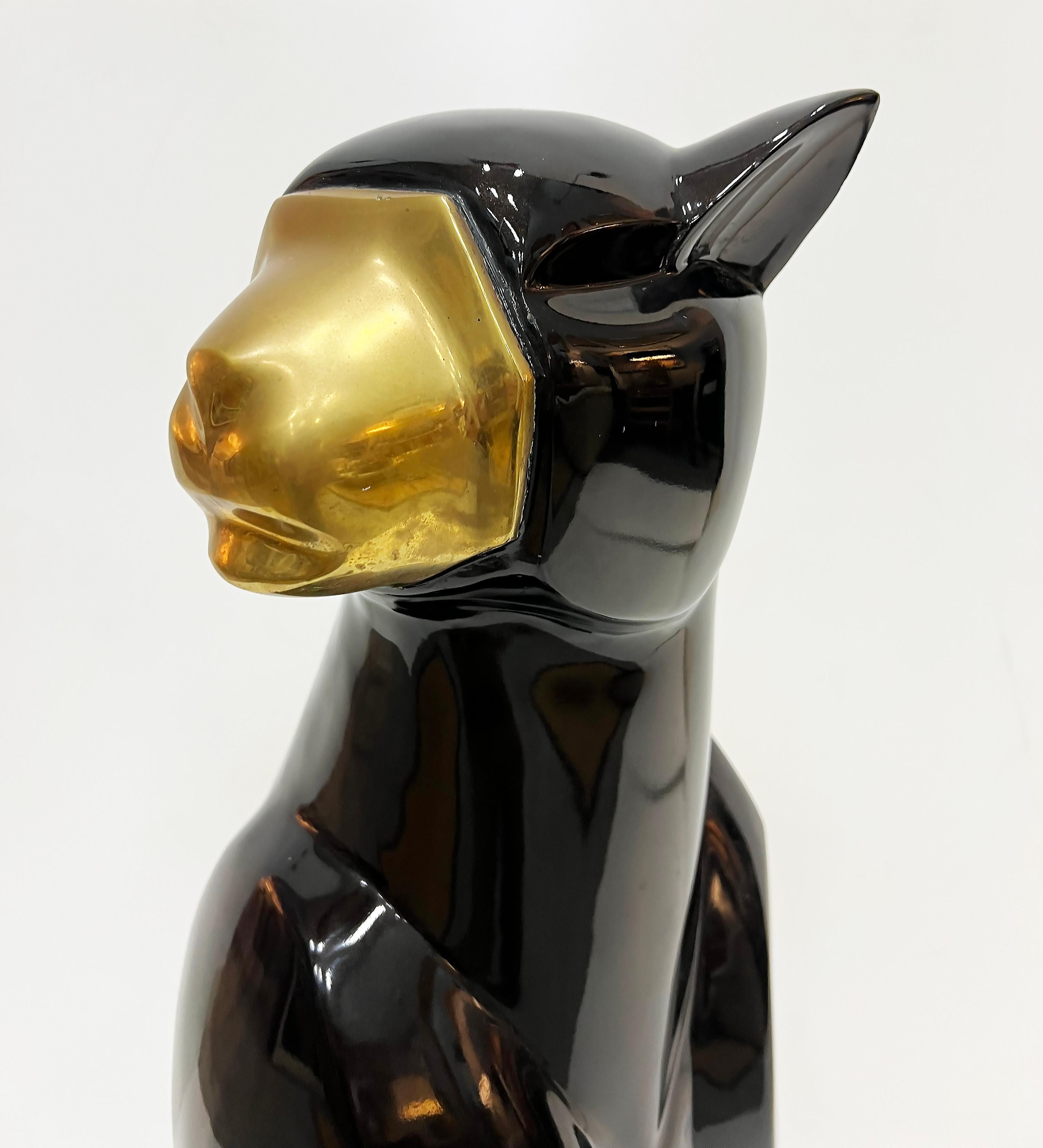 Life size Art Deco Panther, Manner of Loet Vanderveen In Good Condition For Sale In Miami, FL
