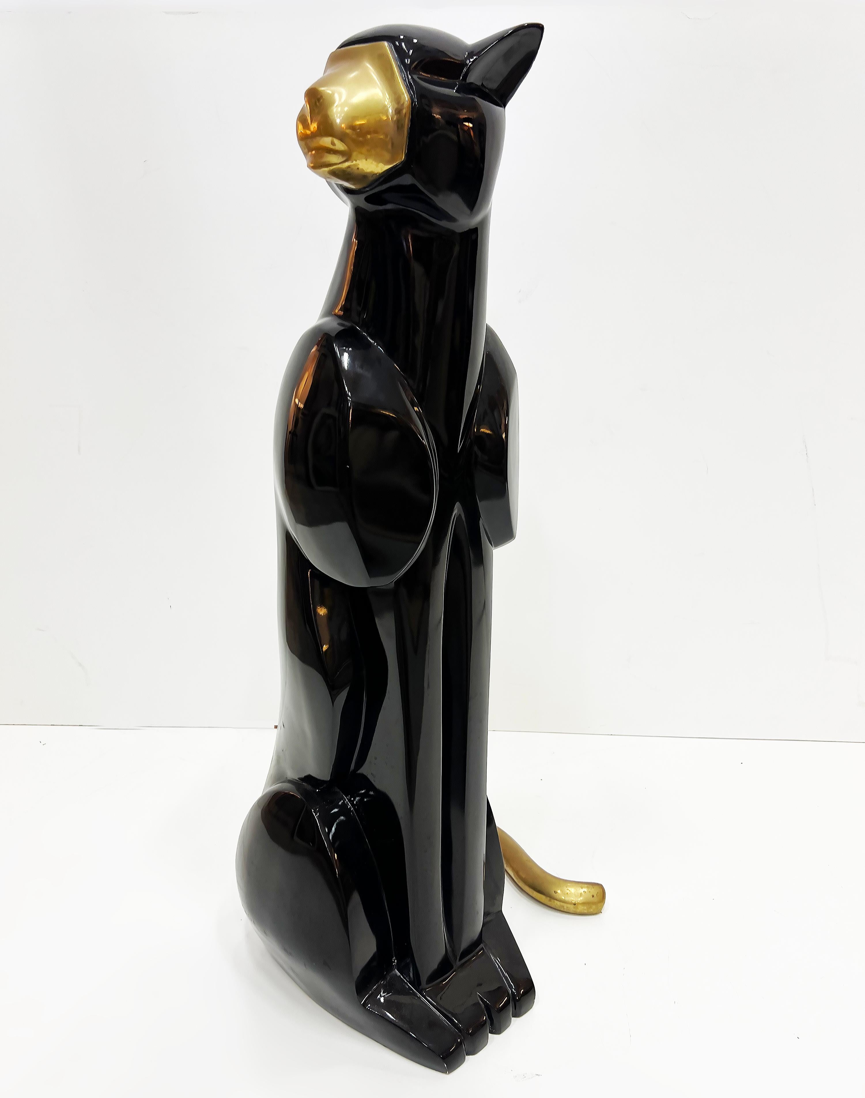 20th Century Life size Art Deco Panther, Manner of Loet Vanderveen For Sale