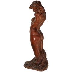 Life-Size Art Deco Terracotta Sculpture from Georges Petit, 1919