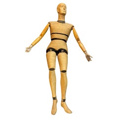 Retro Life Size Articulated Male Mannequin or Artist Model