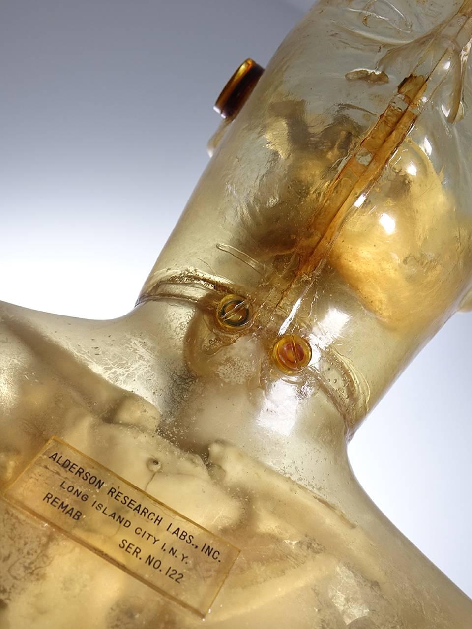 In 1961 this mannequin was featured in a Life Magazine cover story. After Khrushchev scared the world by setting off a hydrogen bomb 1n 1961 the US wanted to know its long term effects. This model was then handmade for testing by the Alderson