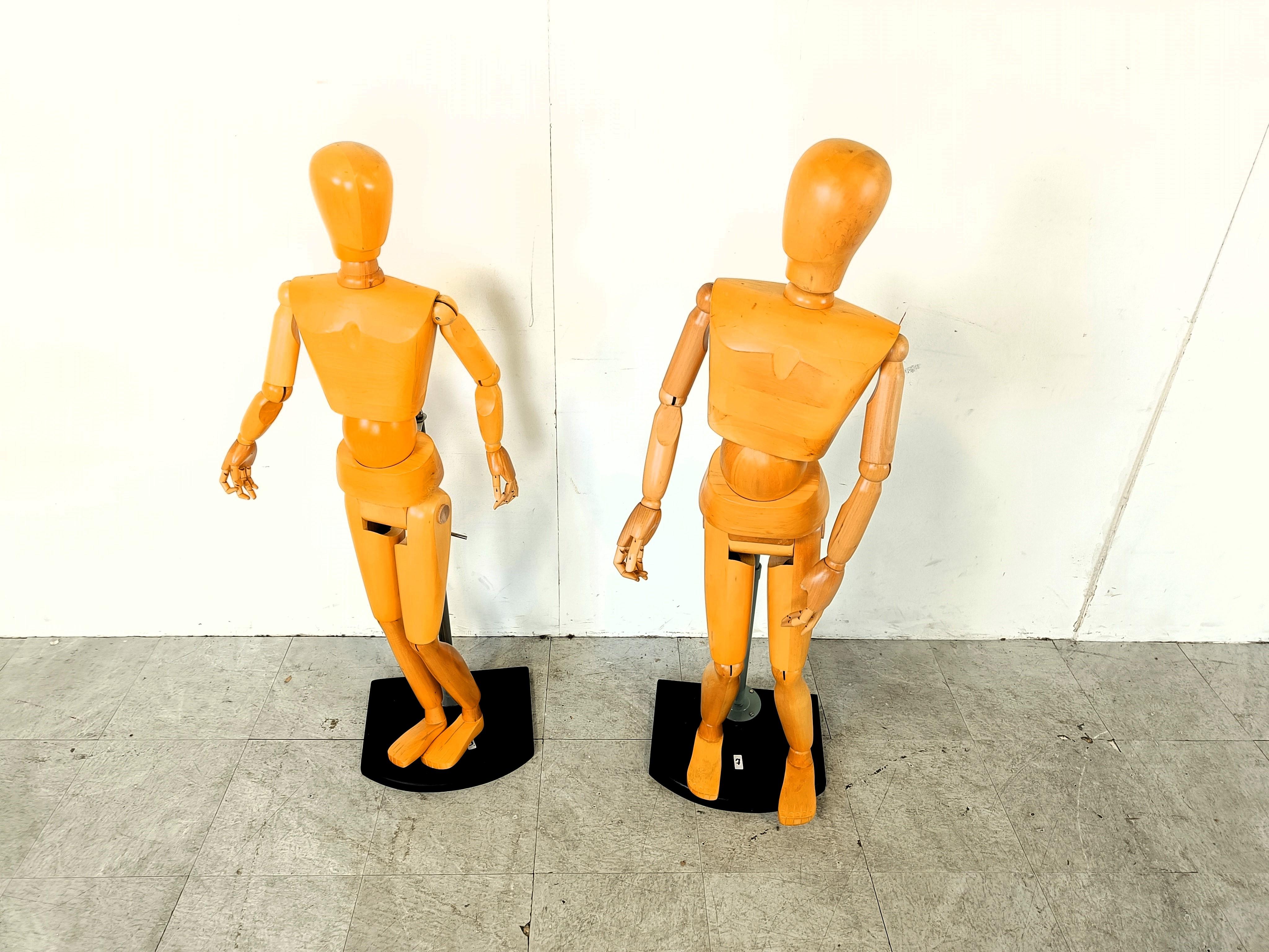 Modern Life size artistic lay figures set of 2, 1980s For Sale