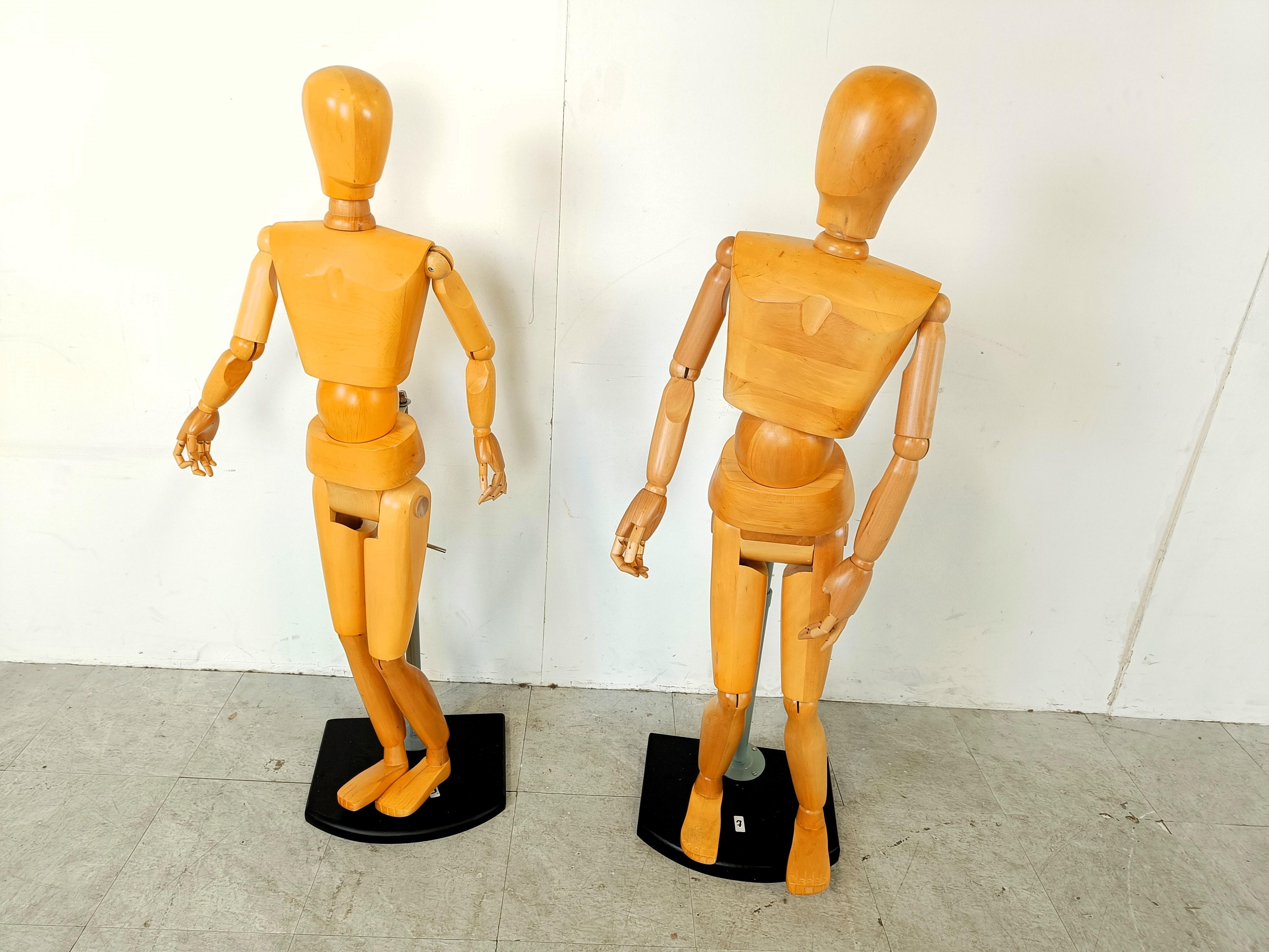 Belgian Life size artistic lay figures set of 2, 1980s For Sale