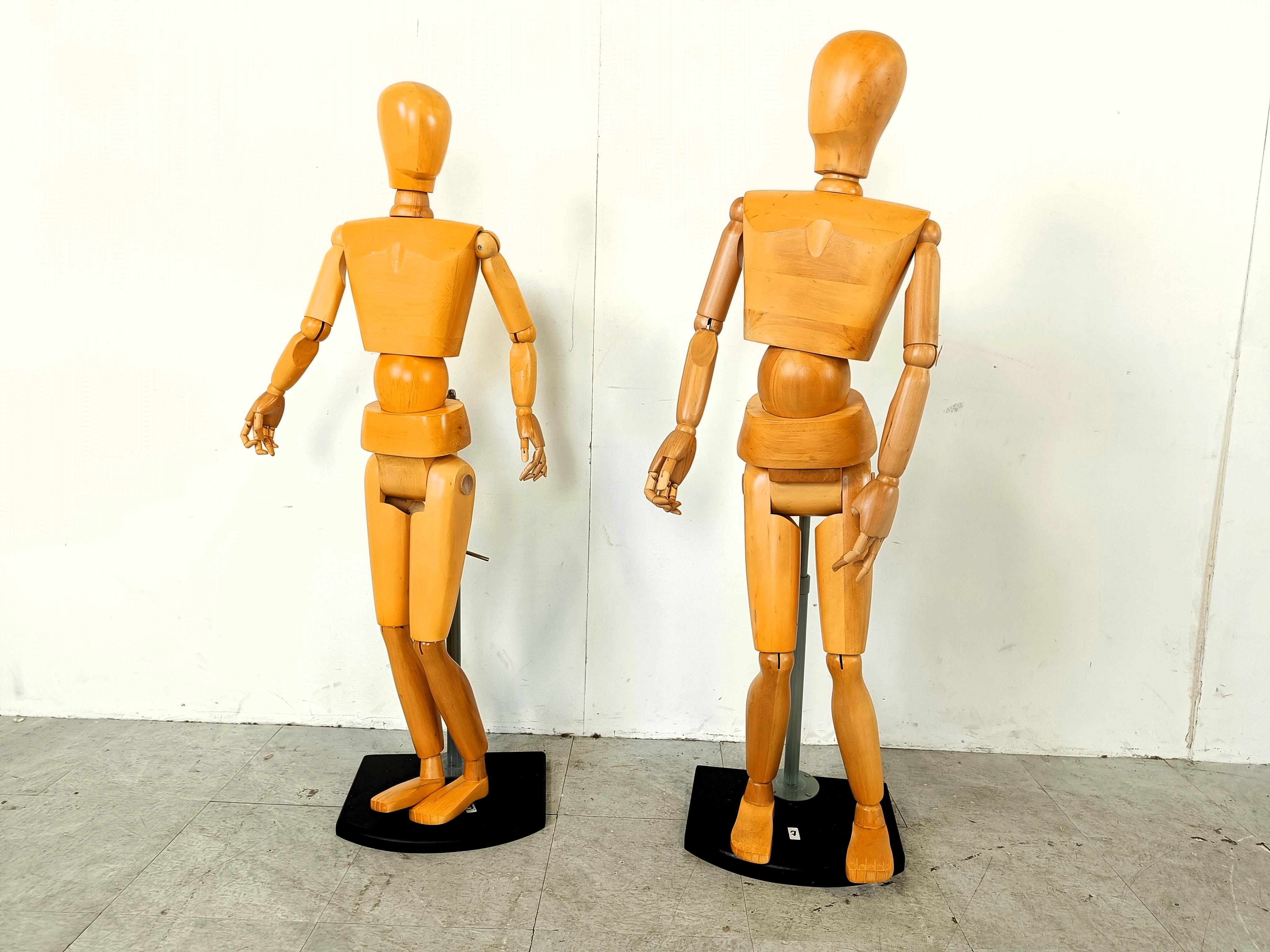 Life size artistic lay figures set of 2, 1980s In Good Condition For Sale In HEVERLEE, BE