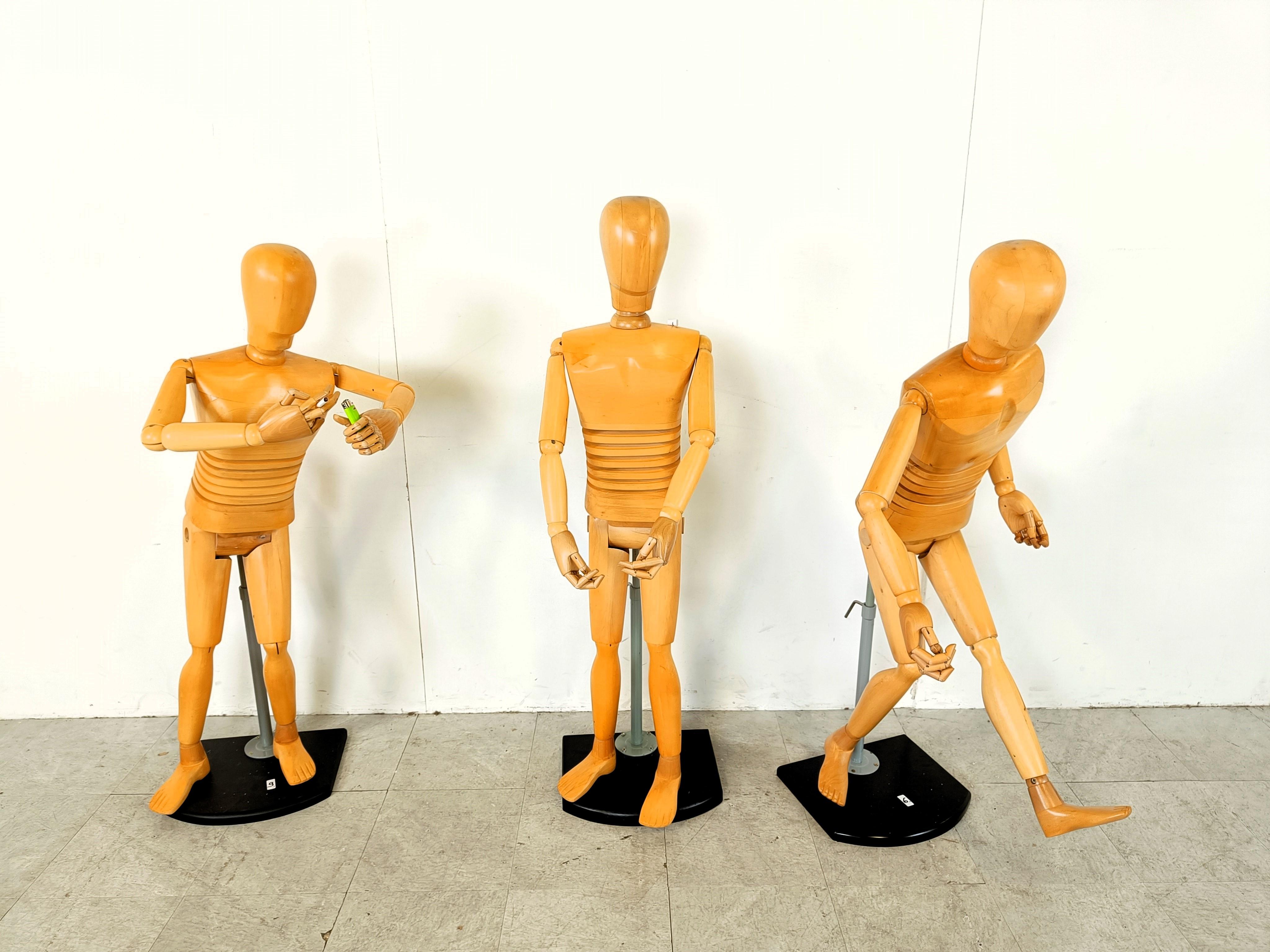 Belgian Life size artistic lay figures set of 3, 1980s For Sale