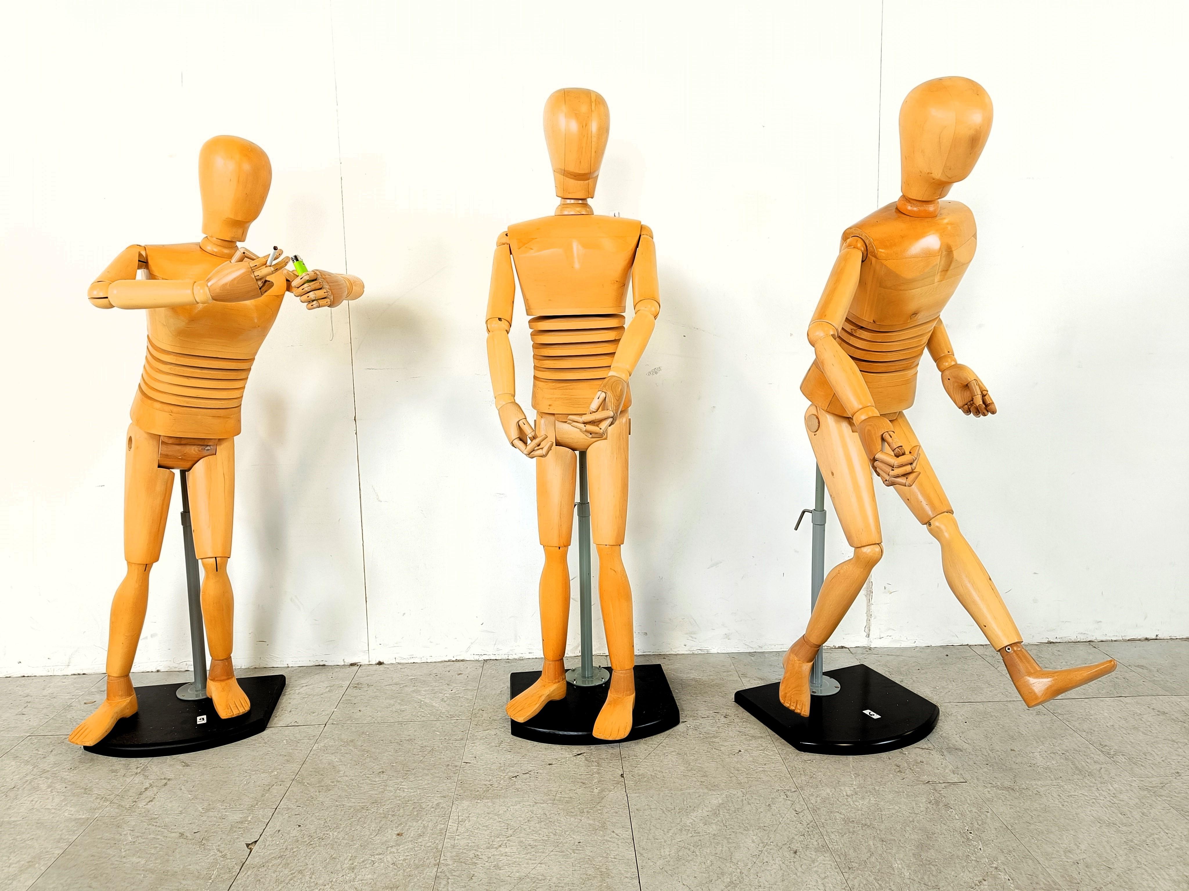 Life size artistic lay figures set of 3, 1980s In Good Condition For Sale In HEVERLEE, BE