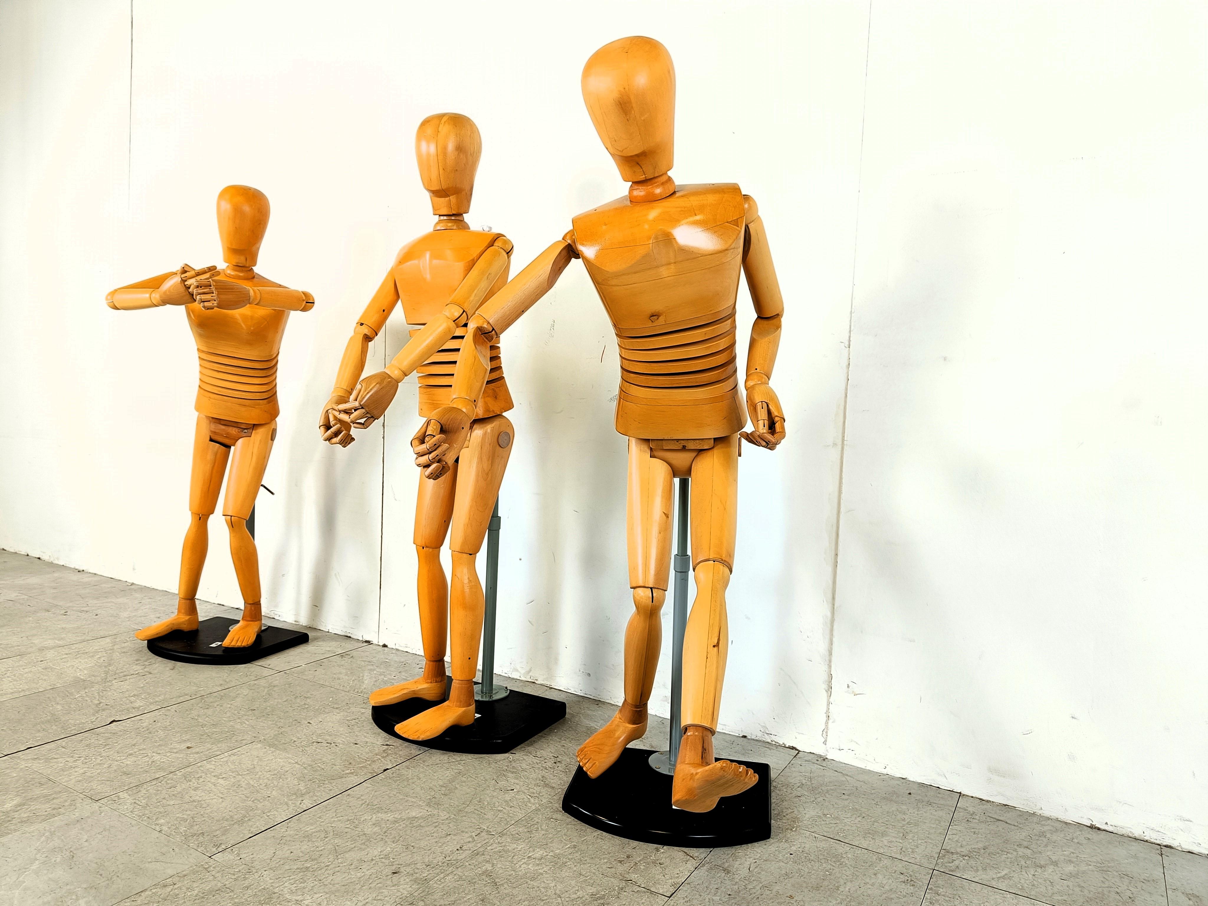 Life size artistic lay figures set of 3, 1980s For Sale 1