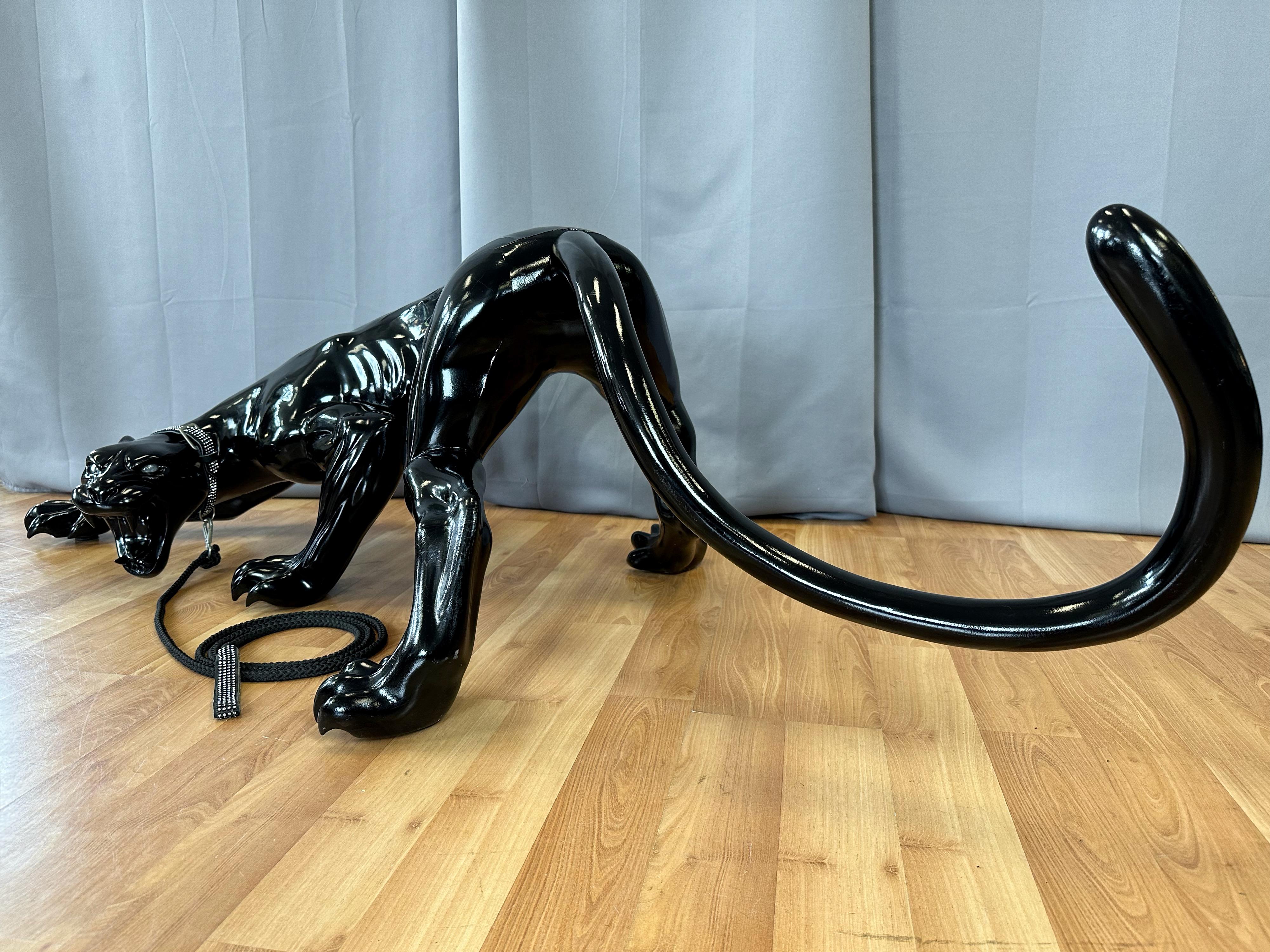 Contemporary Life-Size Black Panther Sculpture, Gucci Store Custom Display Piece, circa 2005