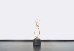 Vintage Life-Size Brass "Entwined Cranes" Sculpture by Boris Lovet-Lorski