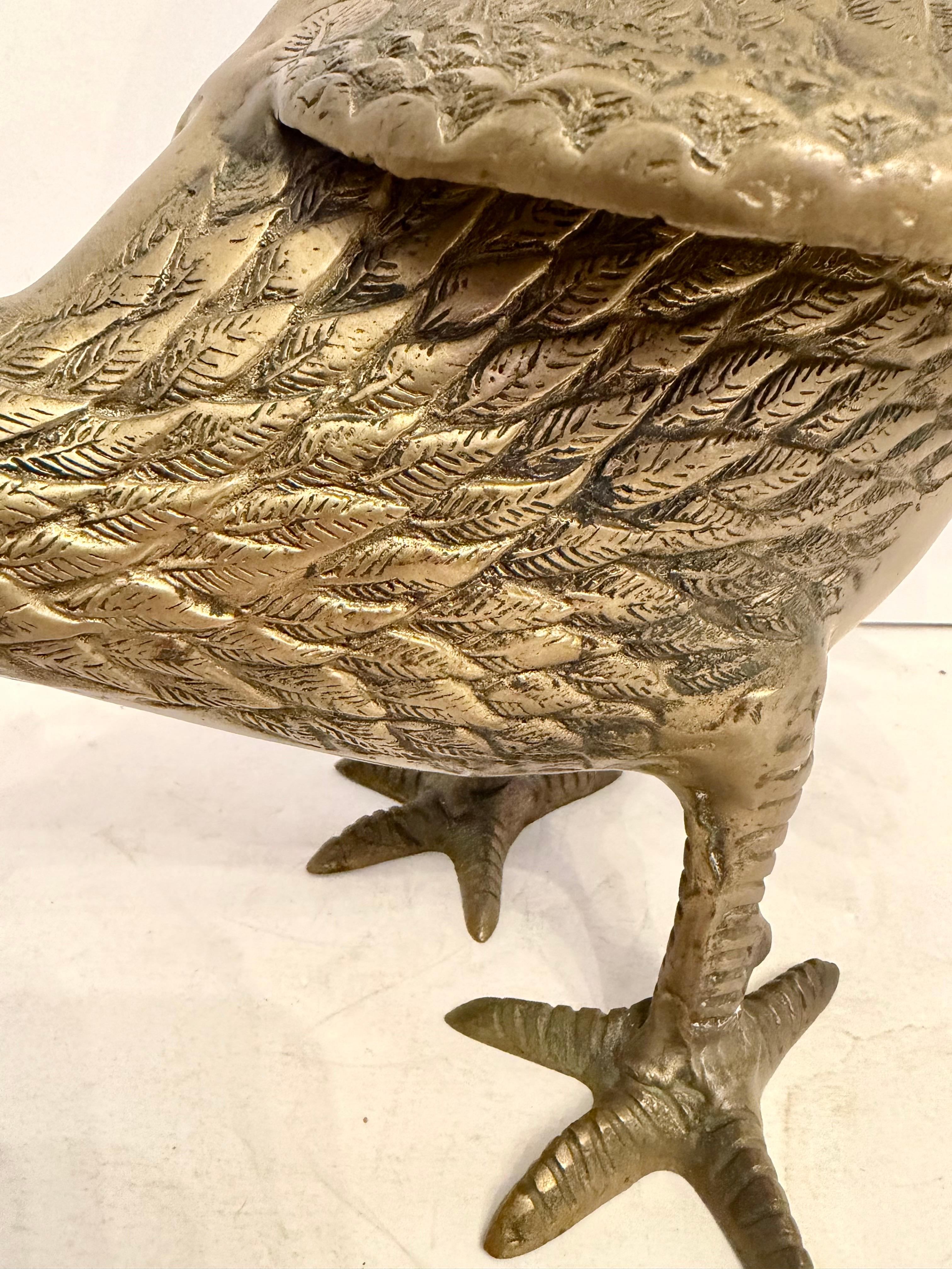 Lebensgroßer Messing-Hahn-Skulptur im Angebot 1