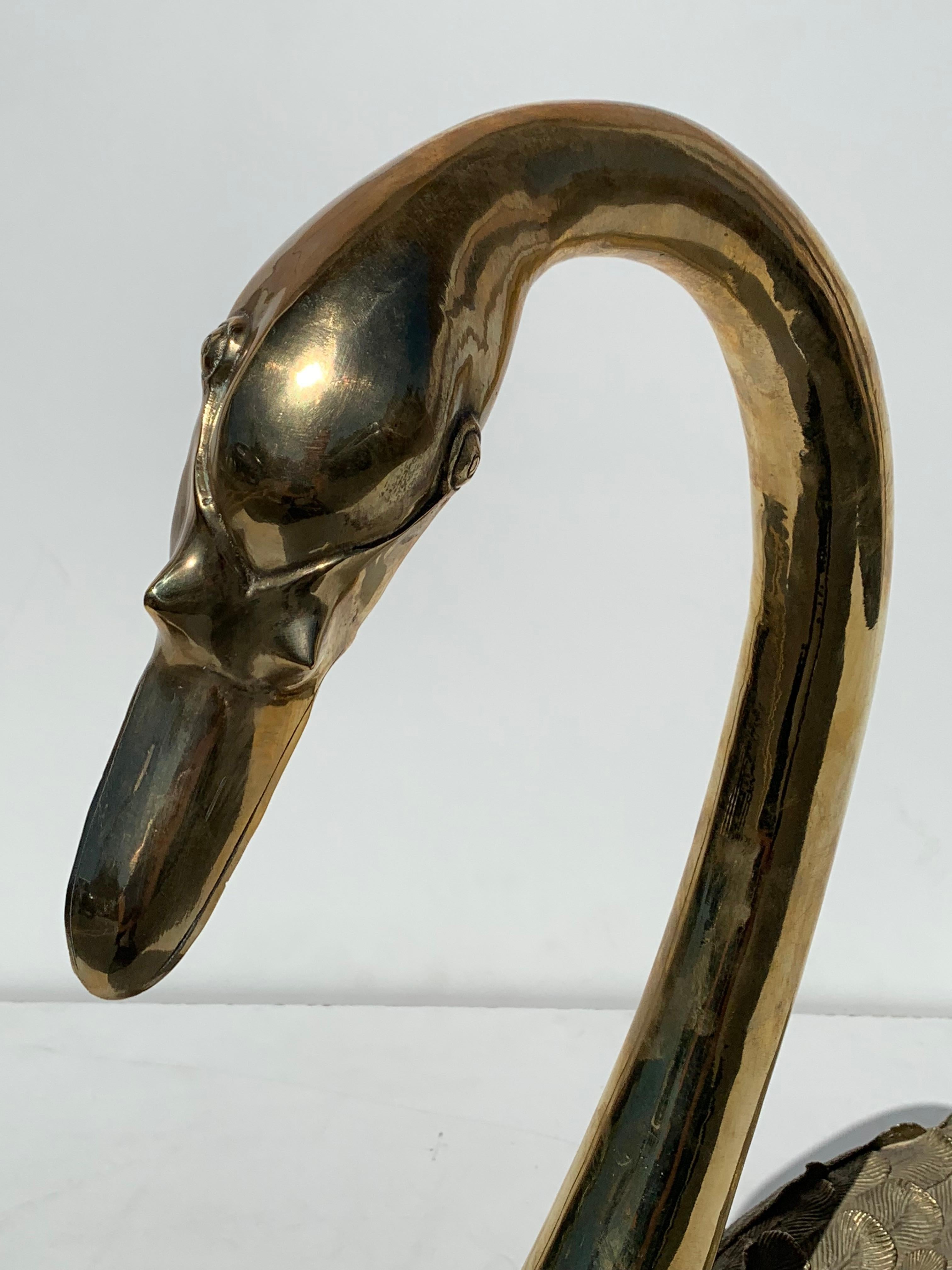 Life-Size Brass Swan Sculpture 4