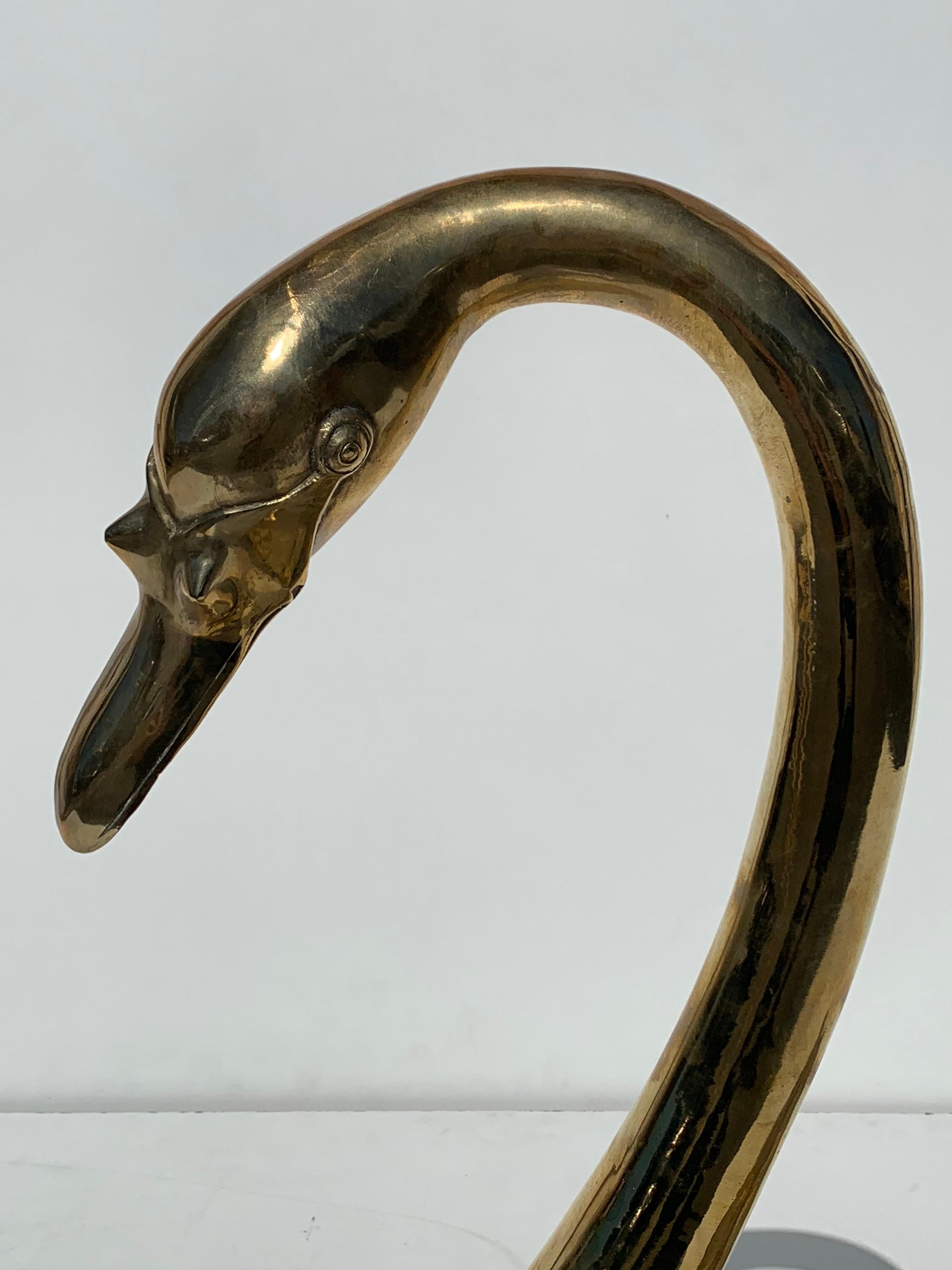 Life-Size Brass Swan Sculpture 5
