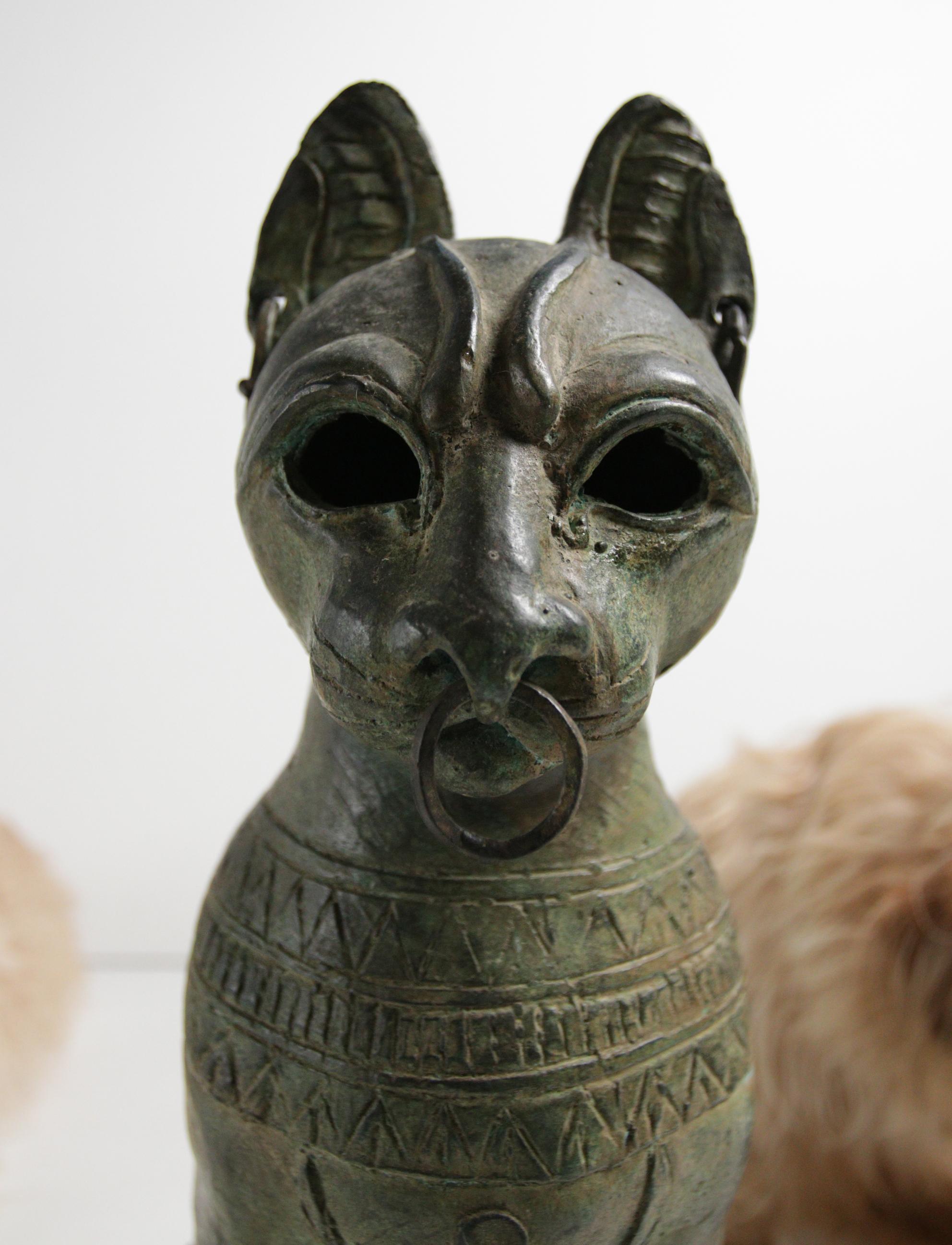 Life Size Bronze Bastet Cat Free Shipping For Sale 6