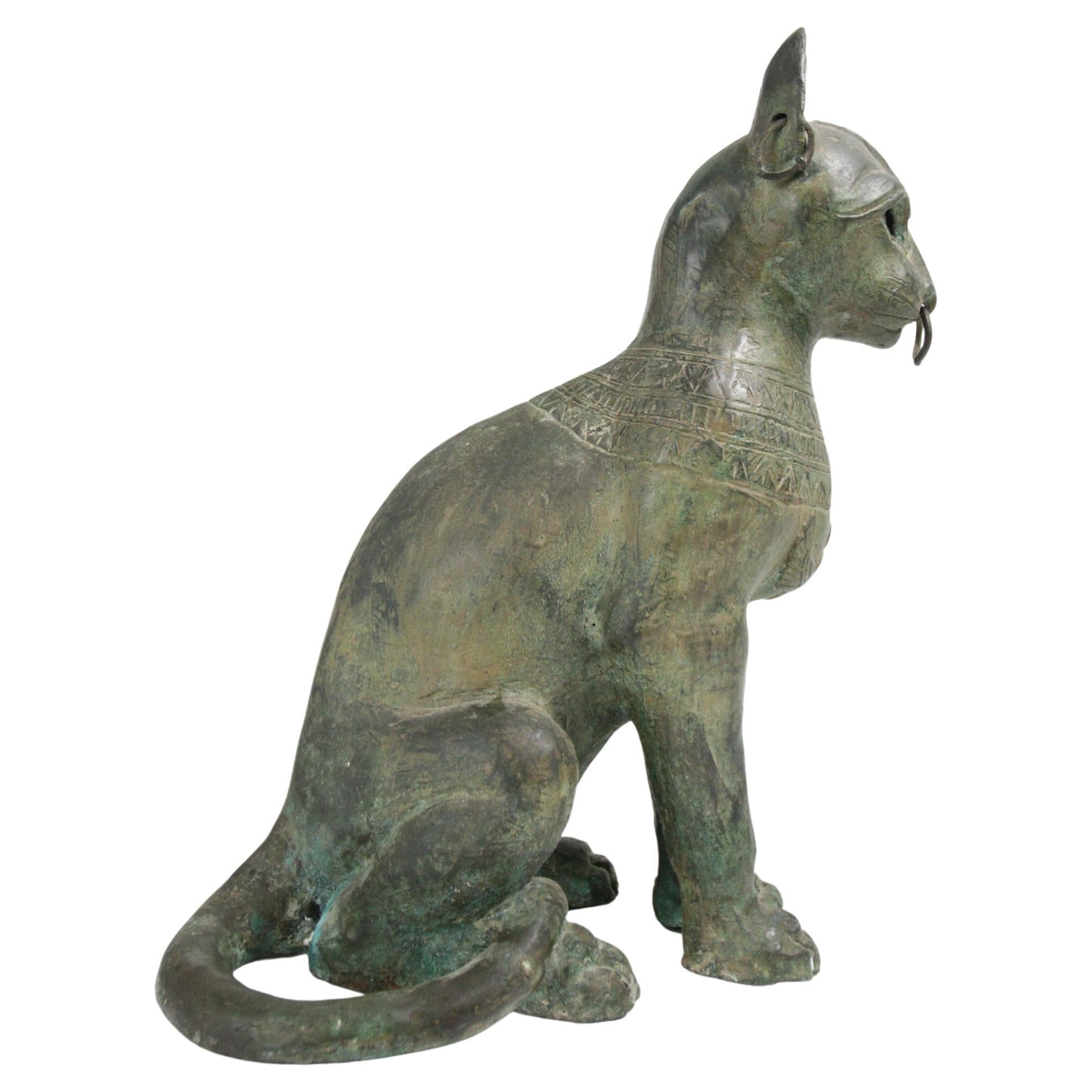 Life Size Bronze Bastet Cat Free Shipping For Sale