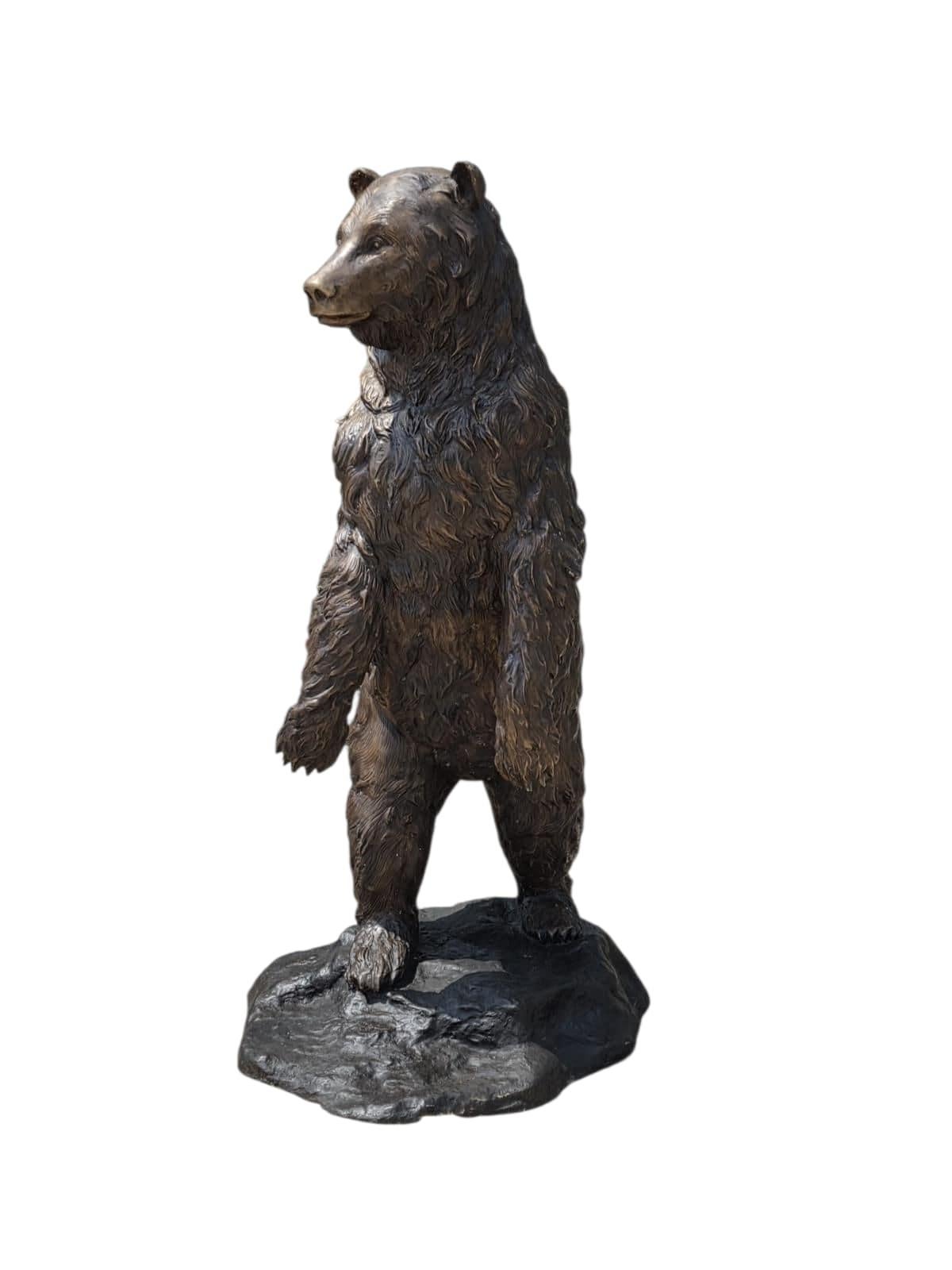 Life-Size Bronze Bear Sculpture, Italian Foundry, 20th Century In Good Condition For Sale In Madrid, ES