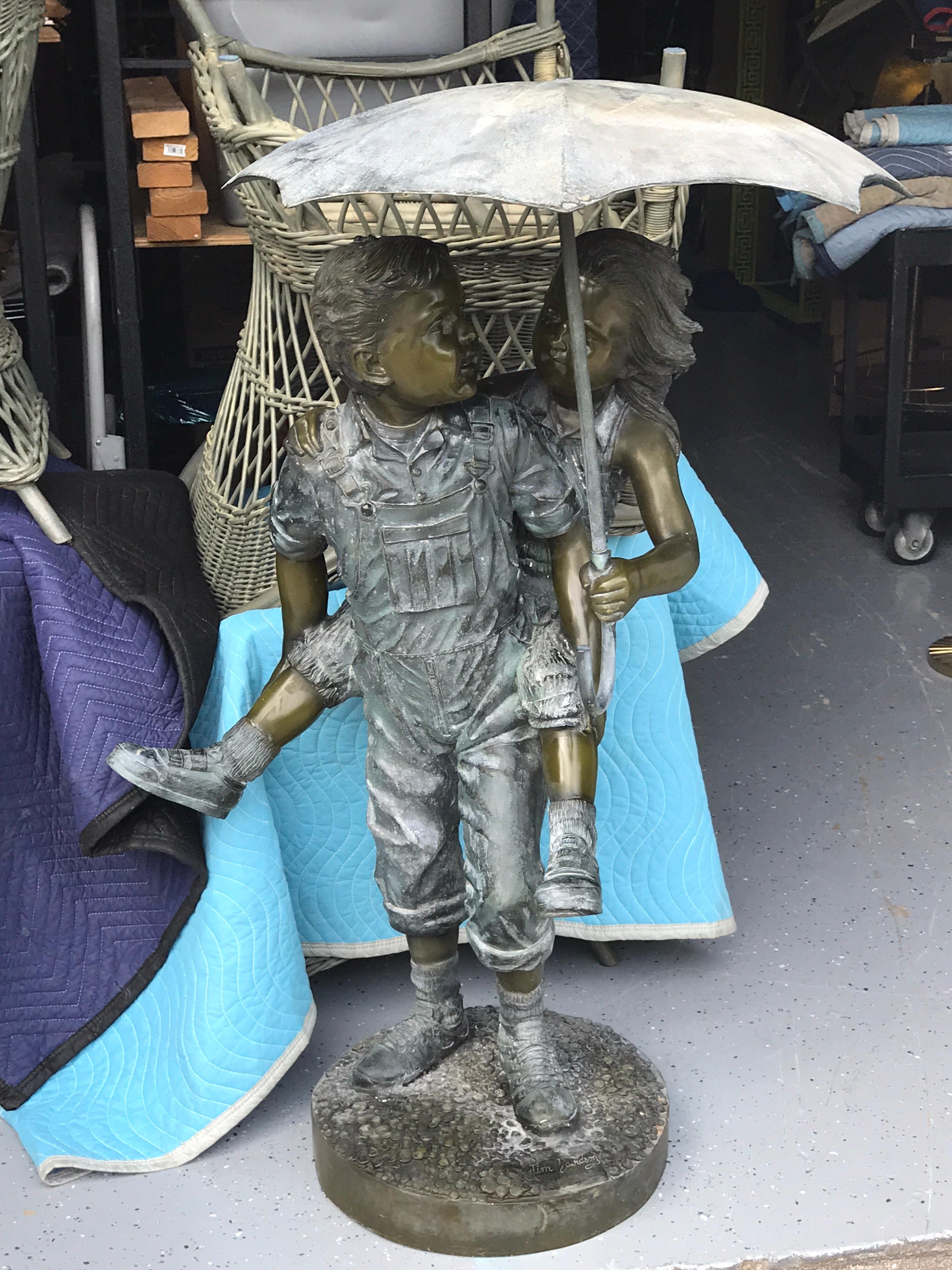 Life size bronze 