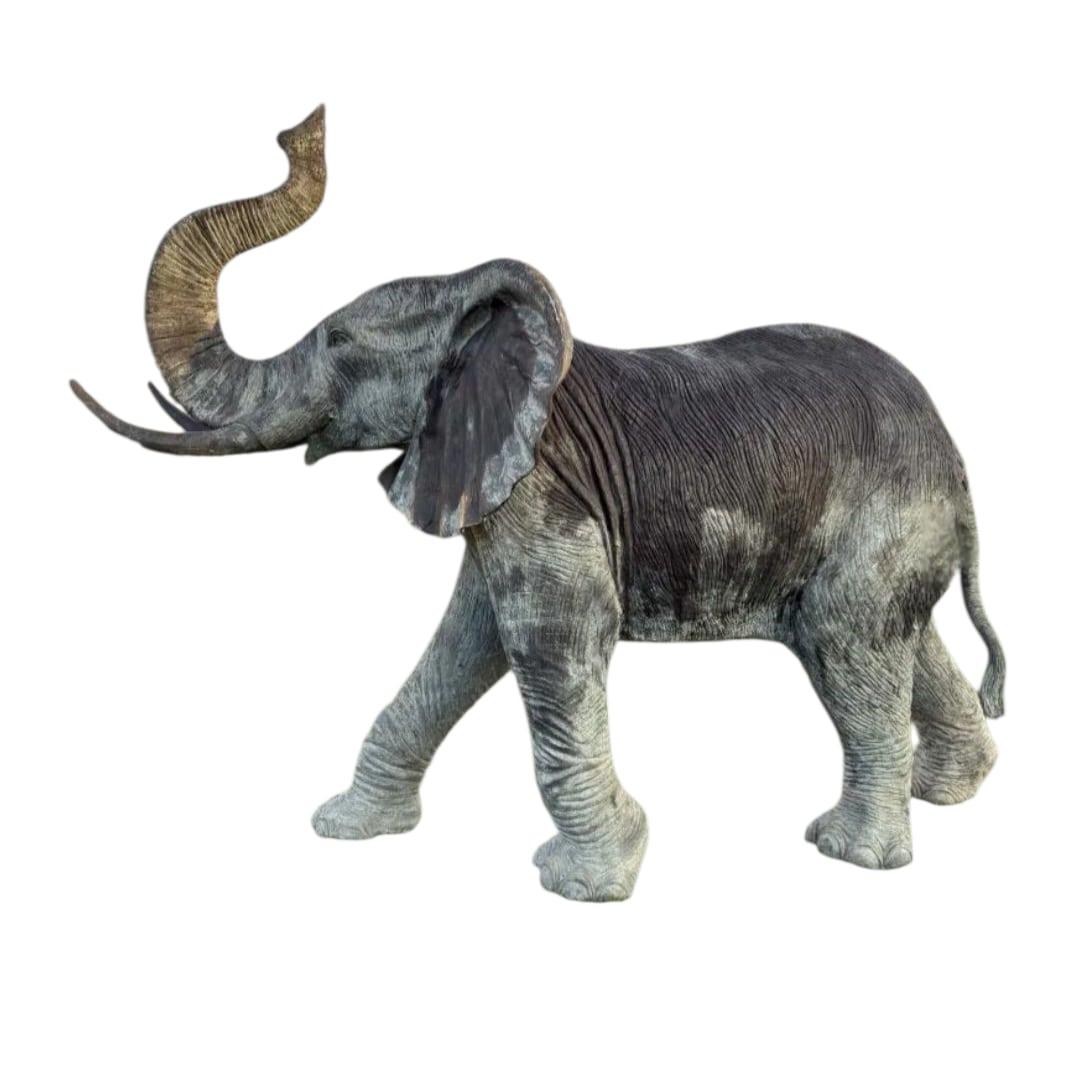 Escultura de elefante de bronce a tamaño natural, fundición italiana, siglo XX Bronce en venta
