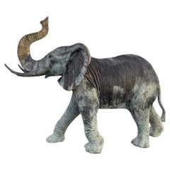 Escultura de elefante de bronce a tamaño natural, fundición italiana, siglo XX