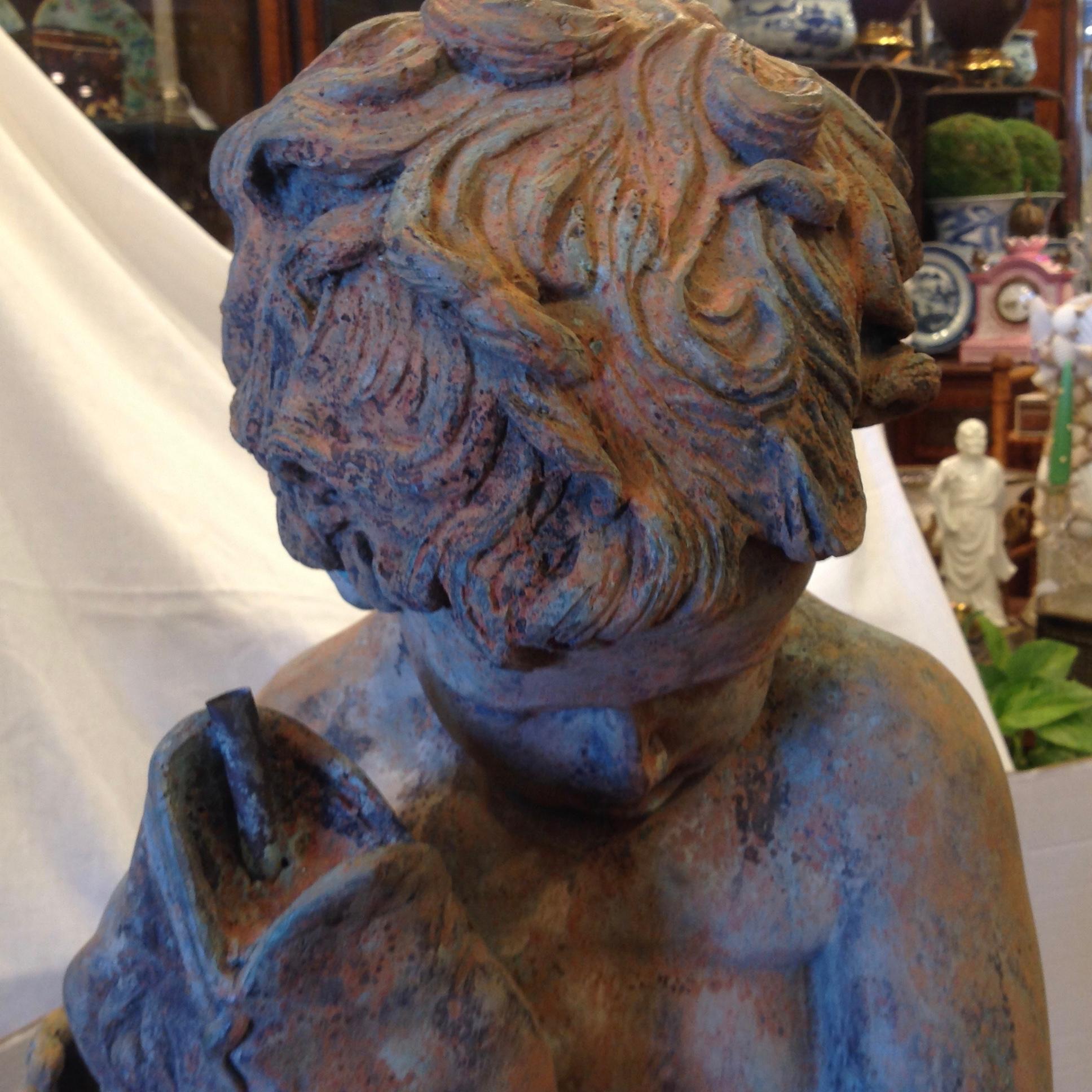 Mid-20th Century Life Size Bronze Fountain of A Youth