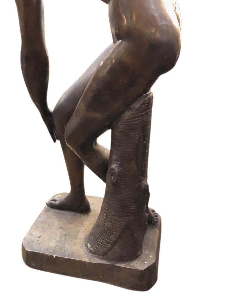 Bronze Statue olympique grecque à disque grandeur nature en bronze, 20ème siècle en vente