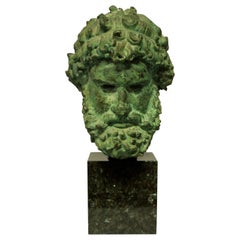Life-Size Bronze Head of Zeus