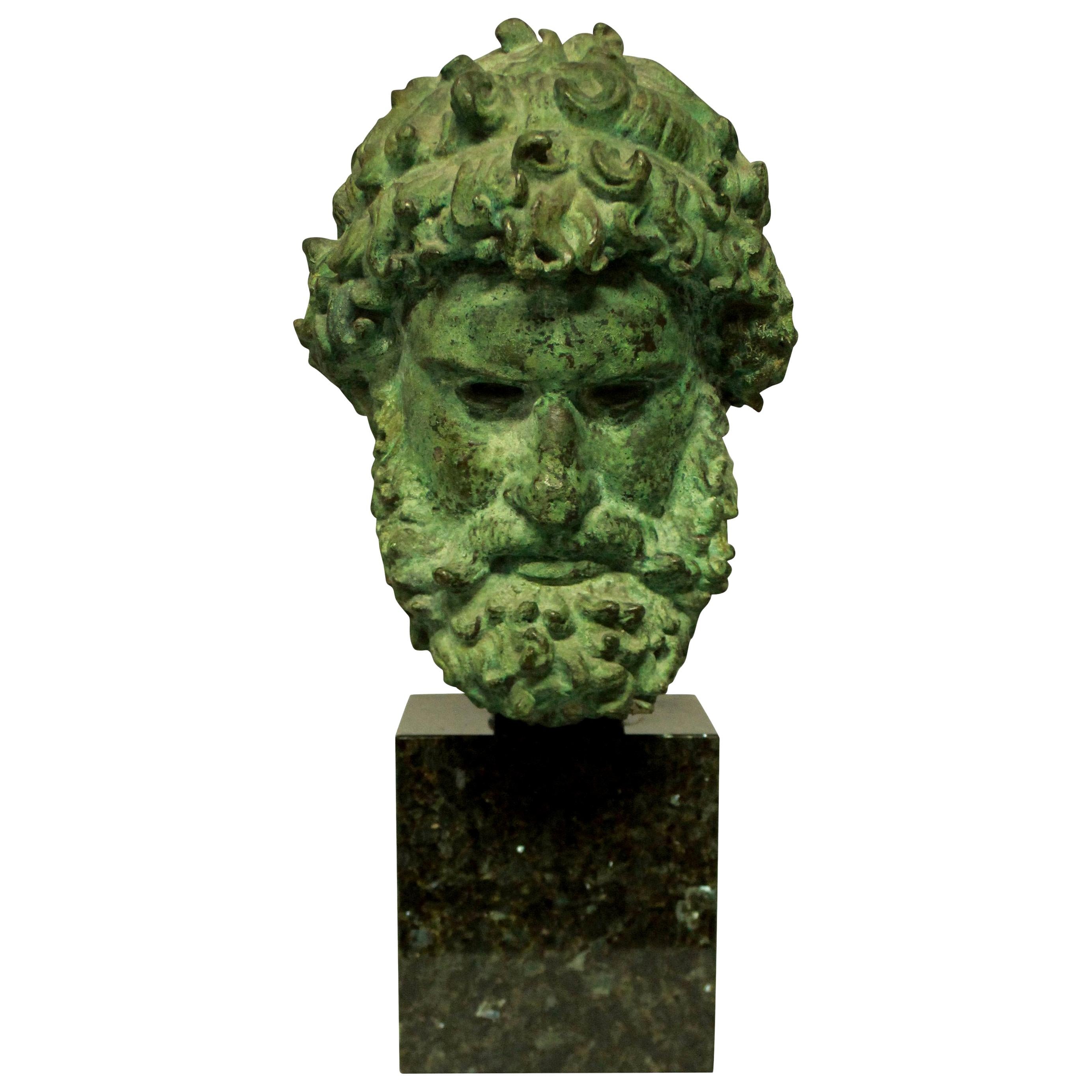 Life-Size Bronze Head of Zeus
