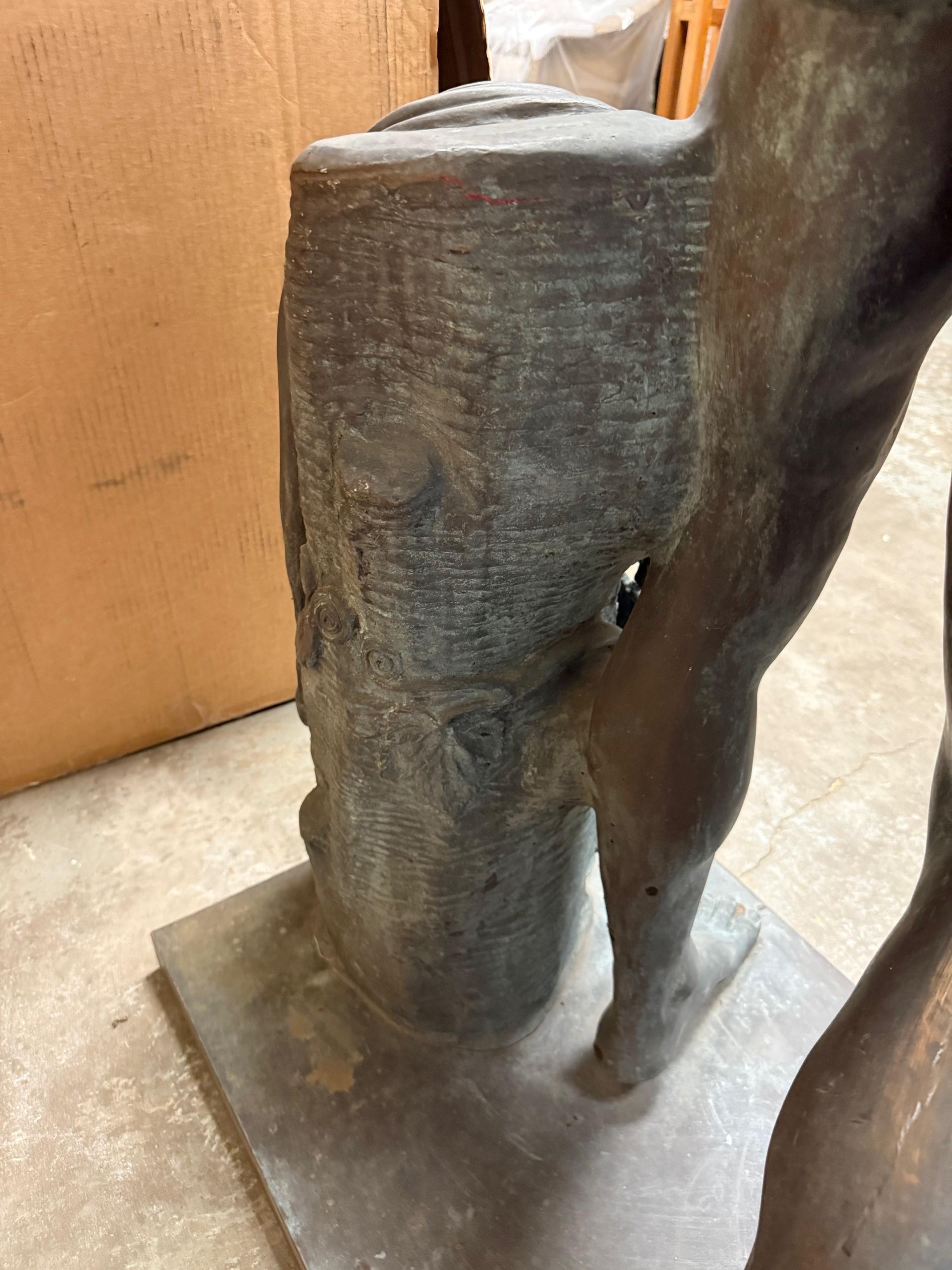 Estatua de Baco desnudo en bronce tamaño natural Dios del Vino y el Jolgorio en venta 10