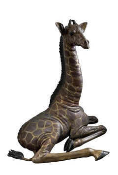 Life Size Bronze Sculpture By David H. Turner "Baby Giraffe"