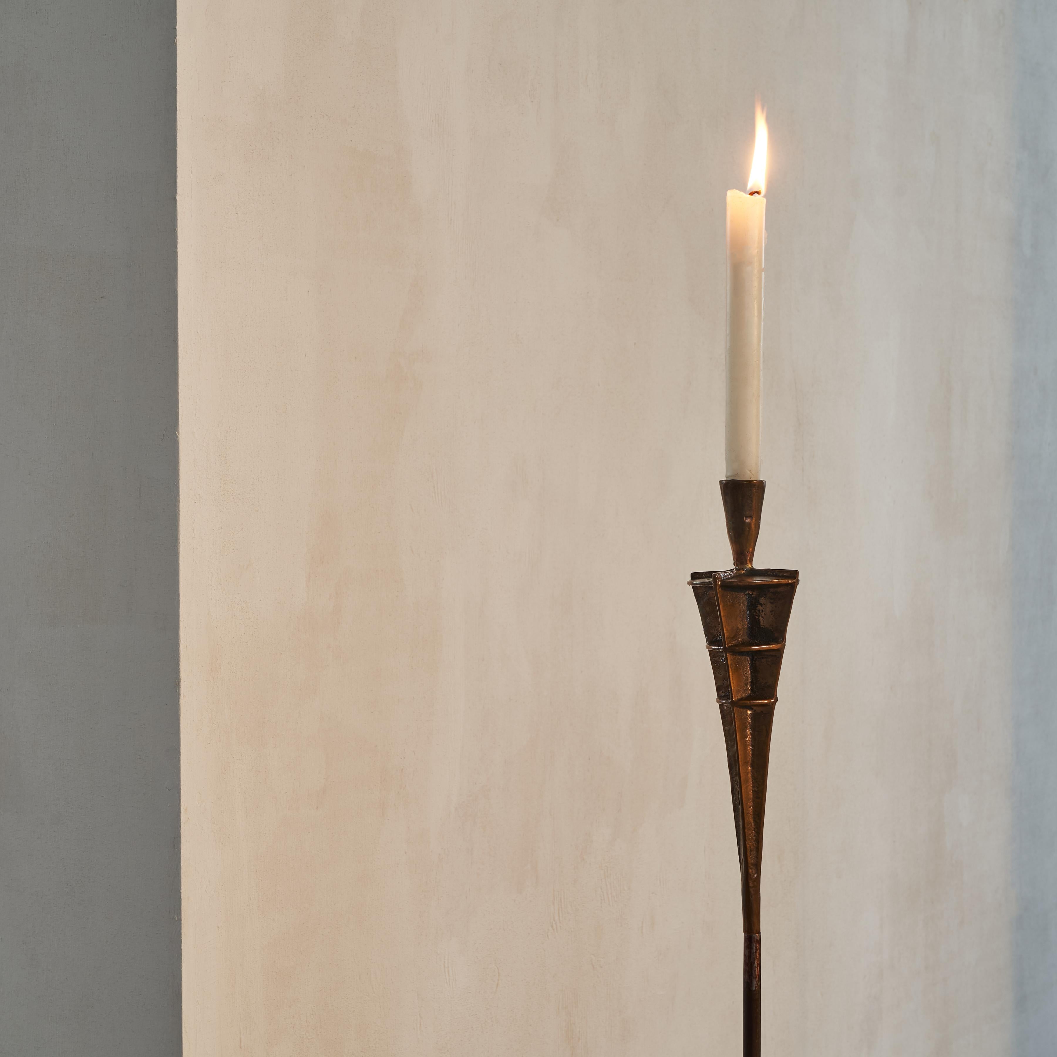 Unknown Life Size Brutalist Candle Stand For Sale