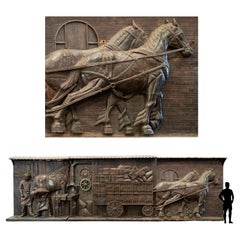 Used Life-Size Camden Market Bronze Horse Scene